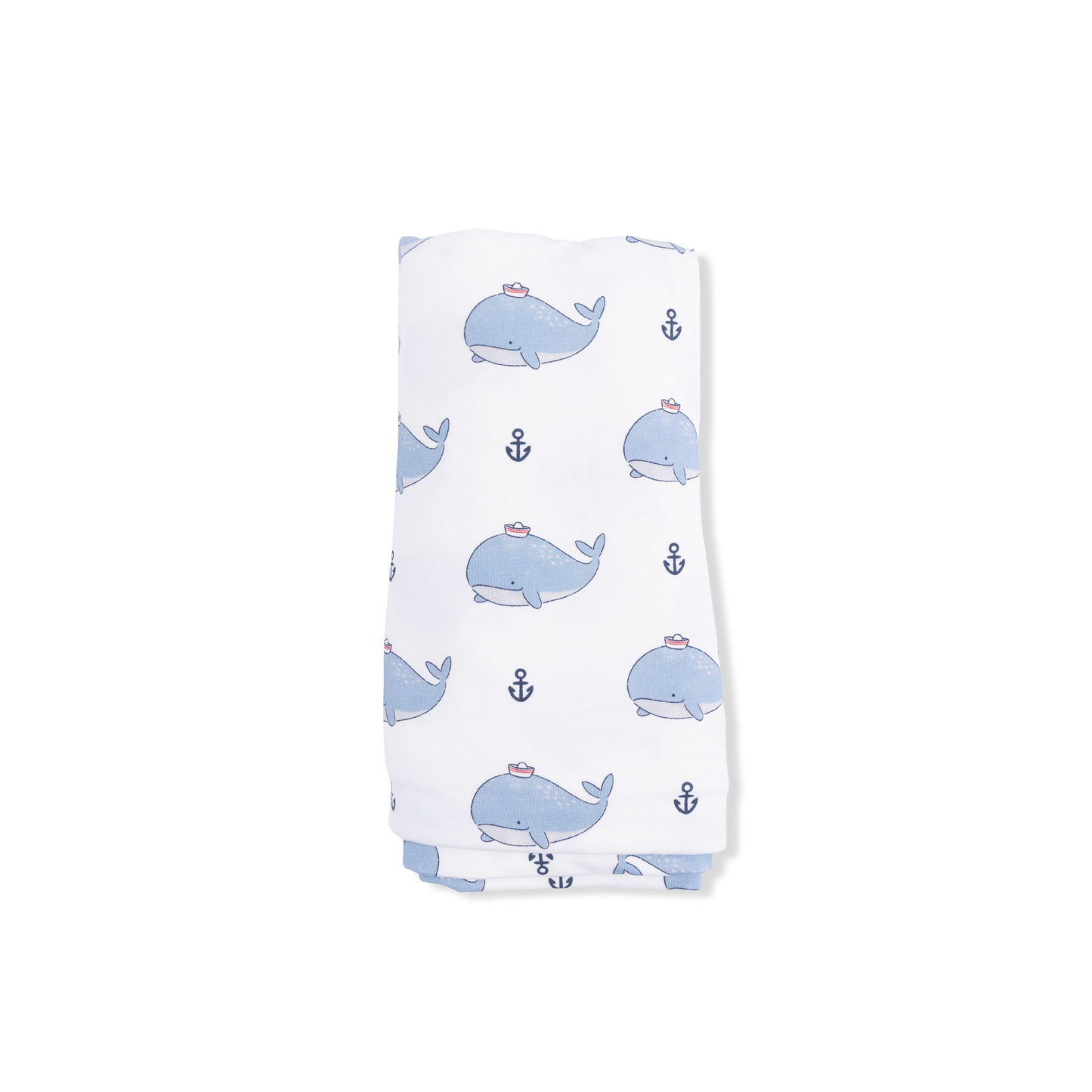 Bubbly Sailor Whales Blue - Swaddle Blanket-Angel Dear