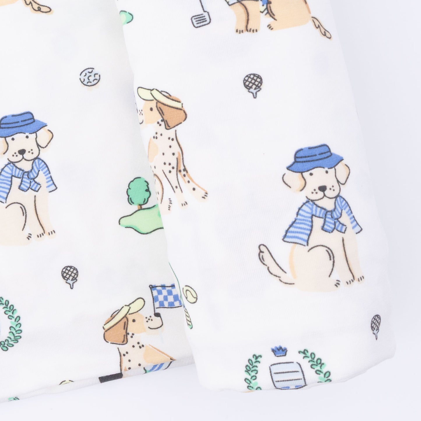 Country Club Dogs Neutral - Swaddle Blanket-Angel Dear