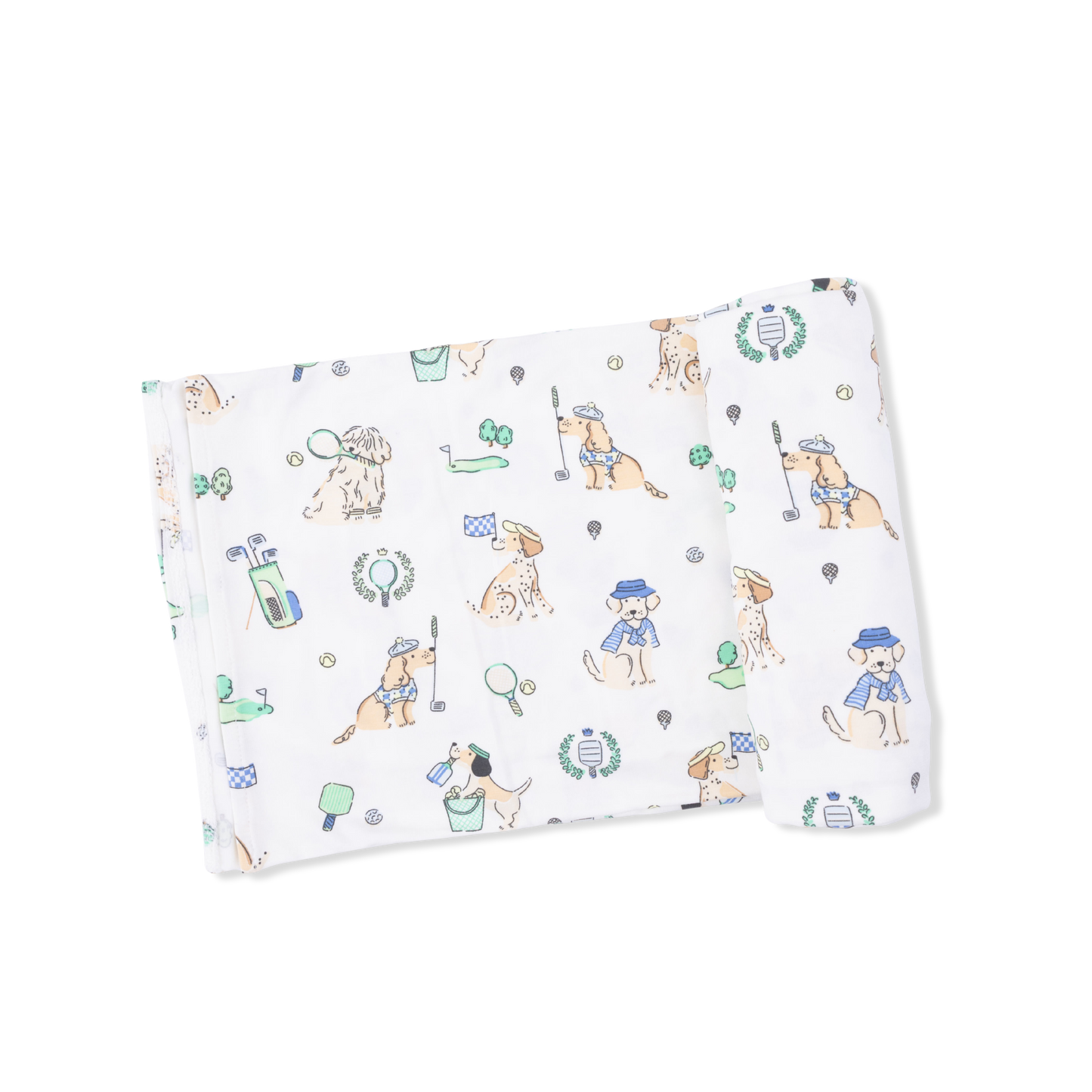Country Club Dogs Neutral - Swaddle Blanket-Angel Dear