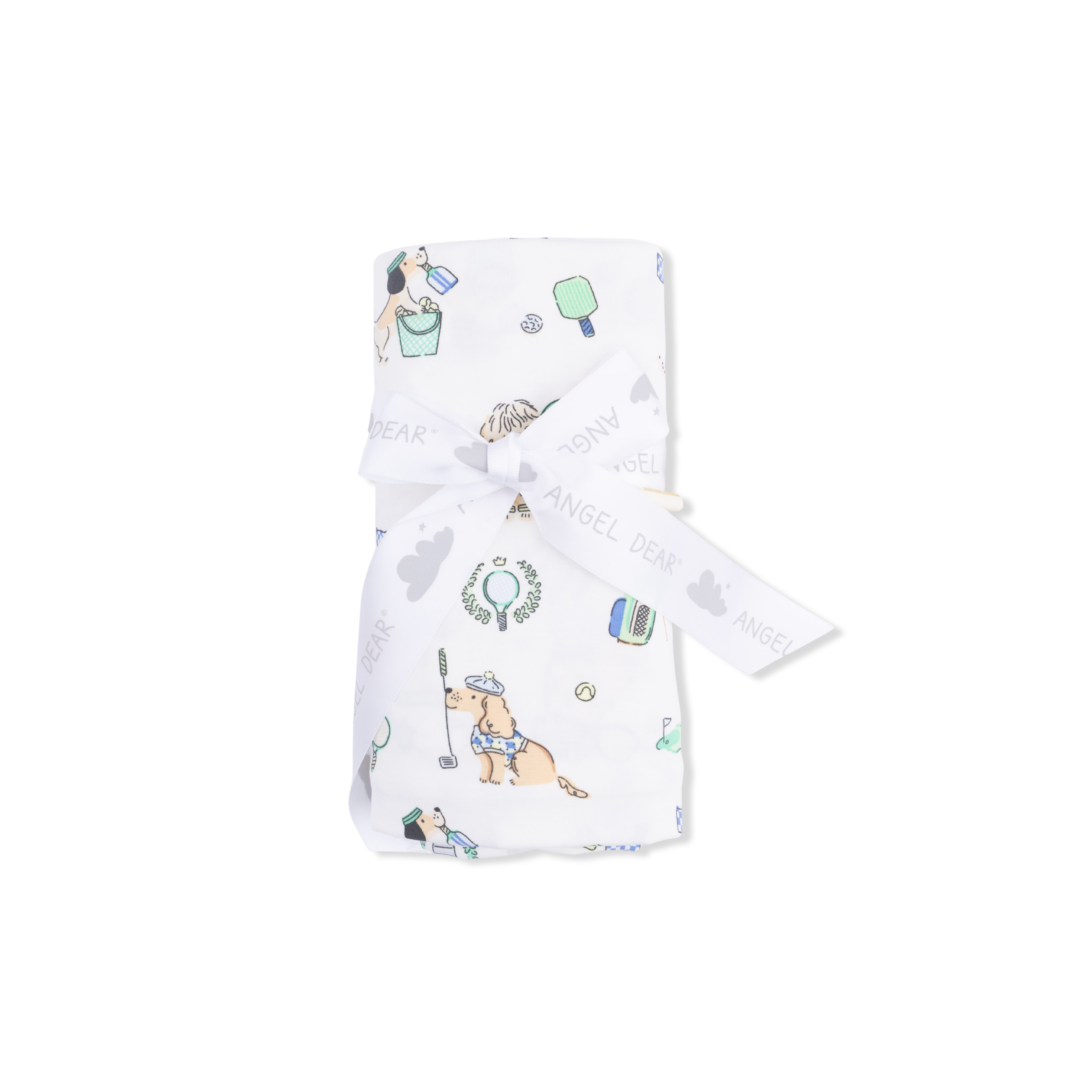 Country Club Dogs Neutral - Swaddle Blanket-Angel Dear