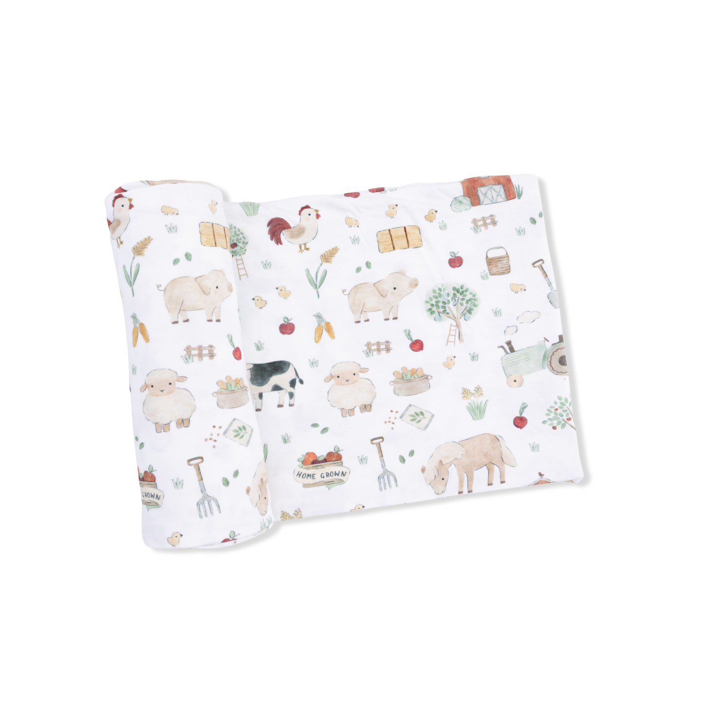 Cute Farm Animals Uni - Swaddle Blanket-Angel Dear