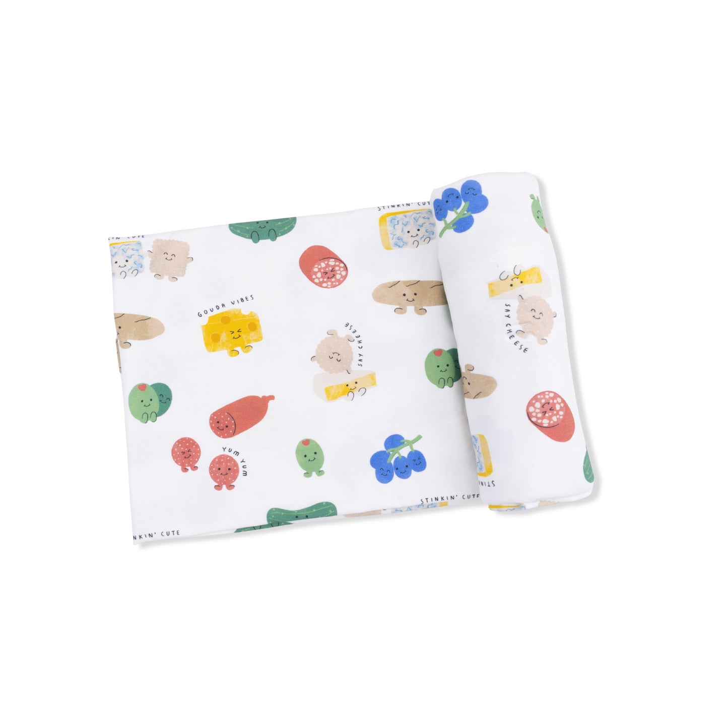 Charcuterie Cuties - Swaddle Blanket-Angel Dear