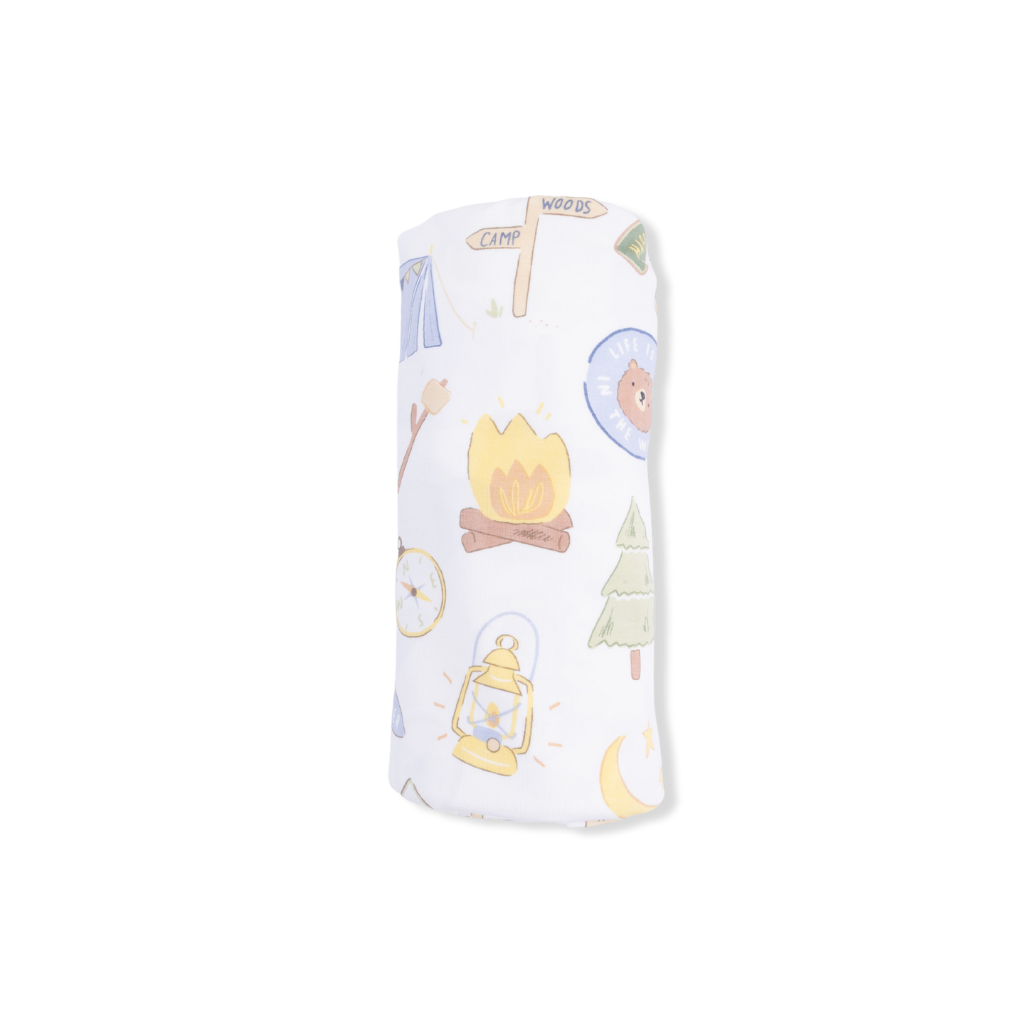 Camping Blue - Swaddle Blanket-Angel Dear