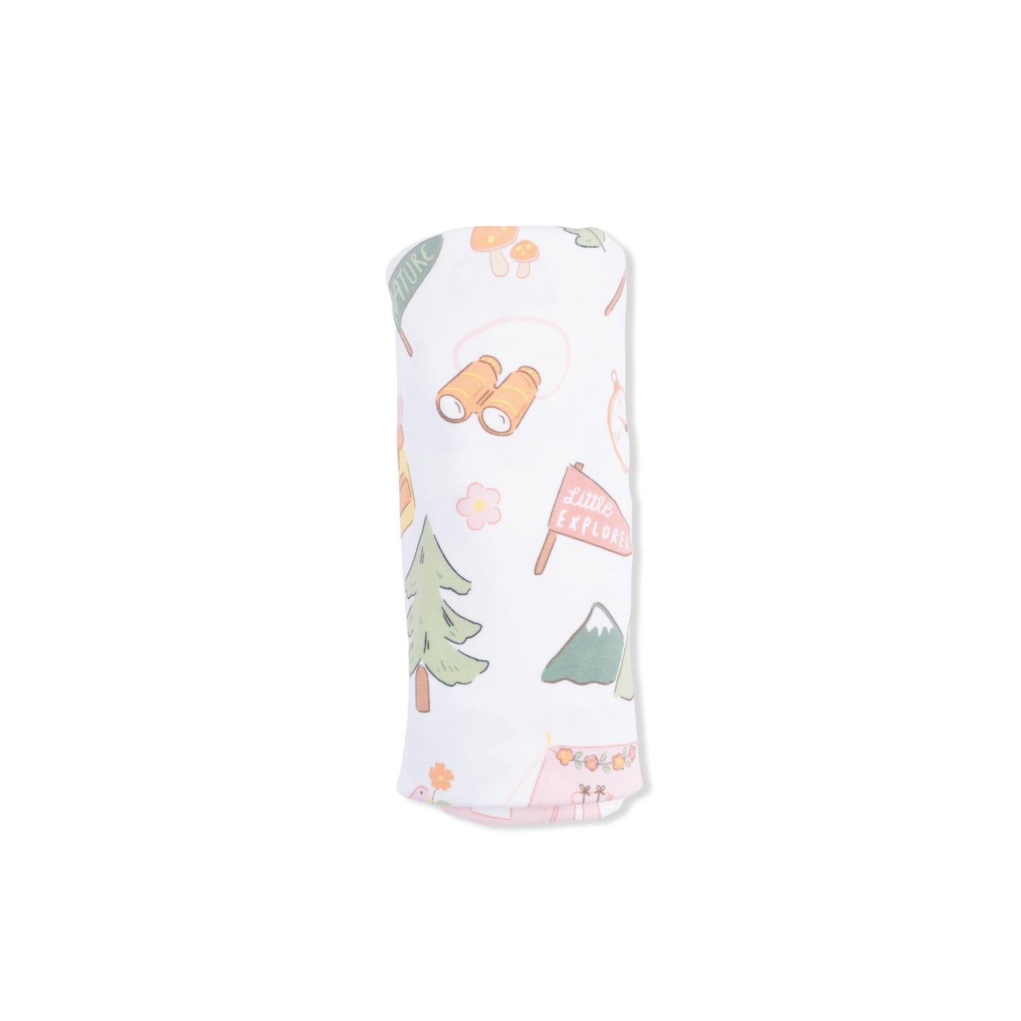 Camping Pink - Swaddle Blanket-Angel Dear