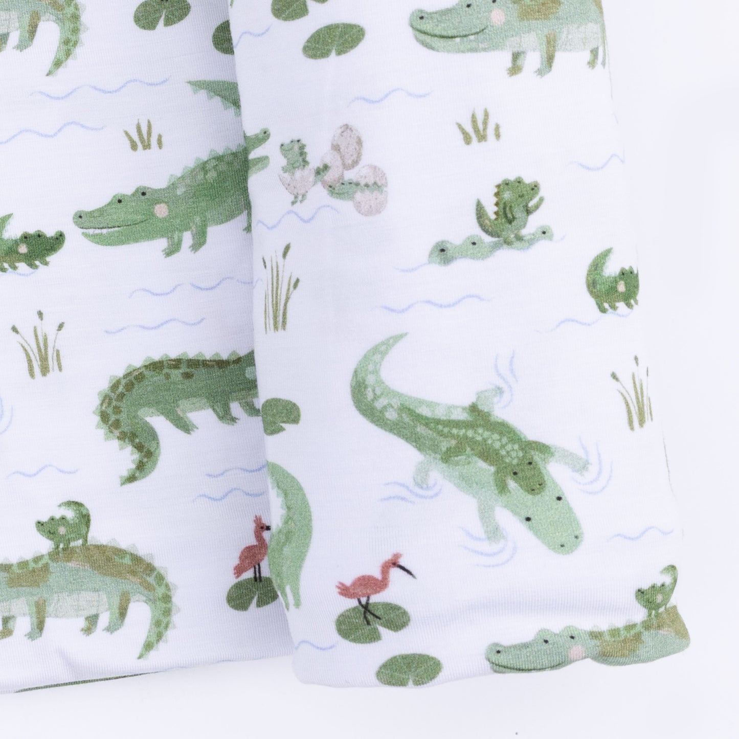 Crayon Alligators - Convertible Romper & Swaddle Blanket Set