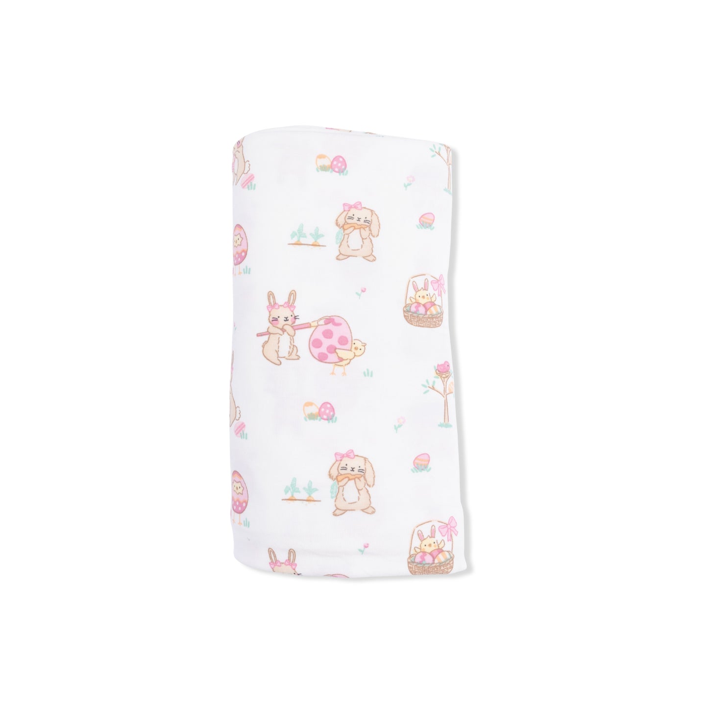 Easter Egg Hunt Pink - Swaddle Blanket-Angel Dear