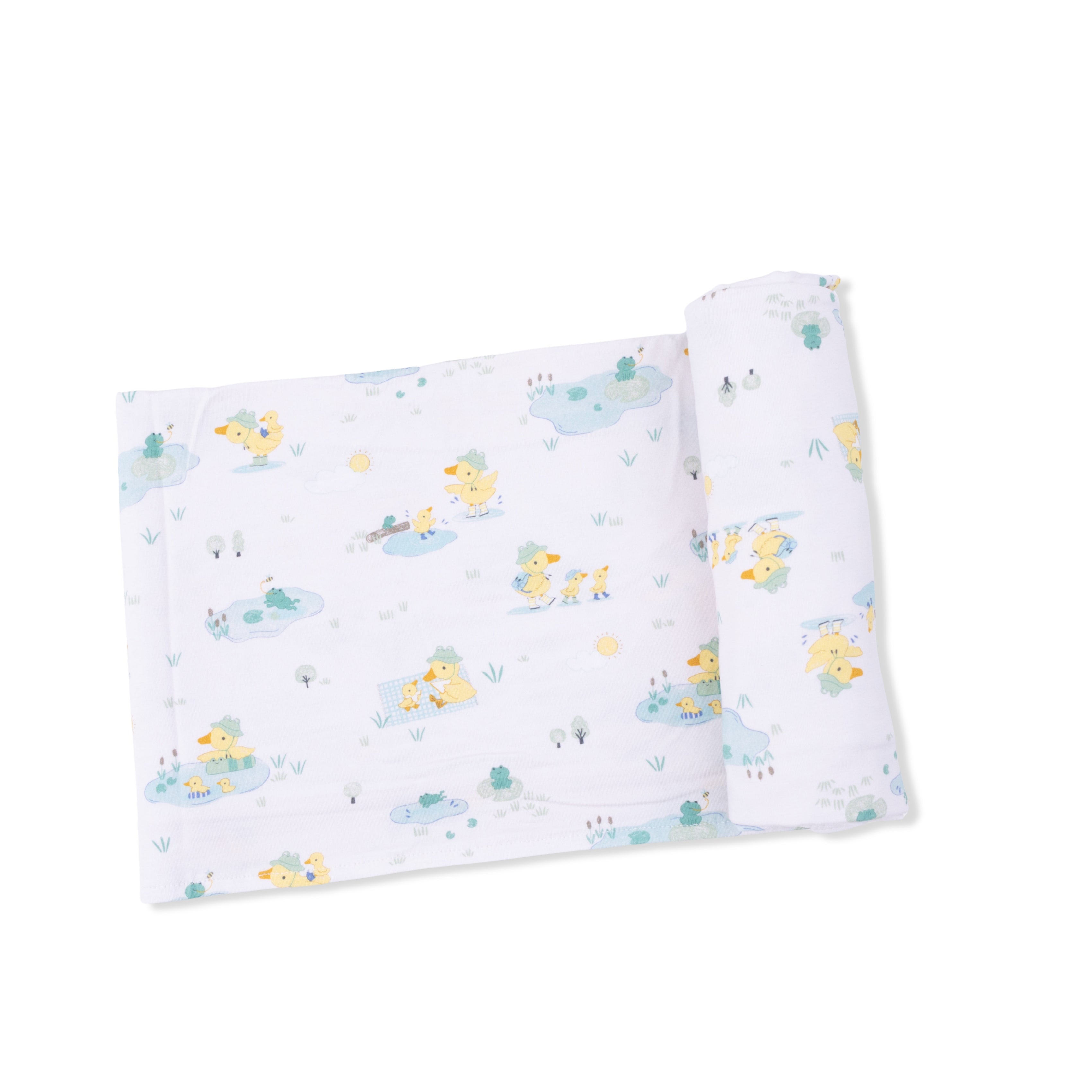 Frog and Duck Pond - Swaddle Blanket-Angel Dear