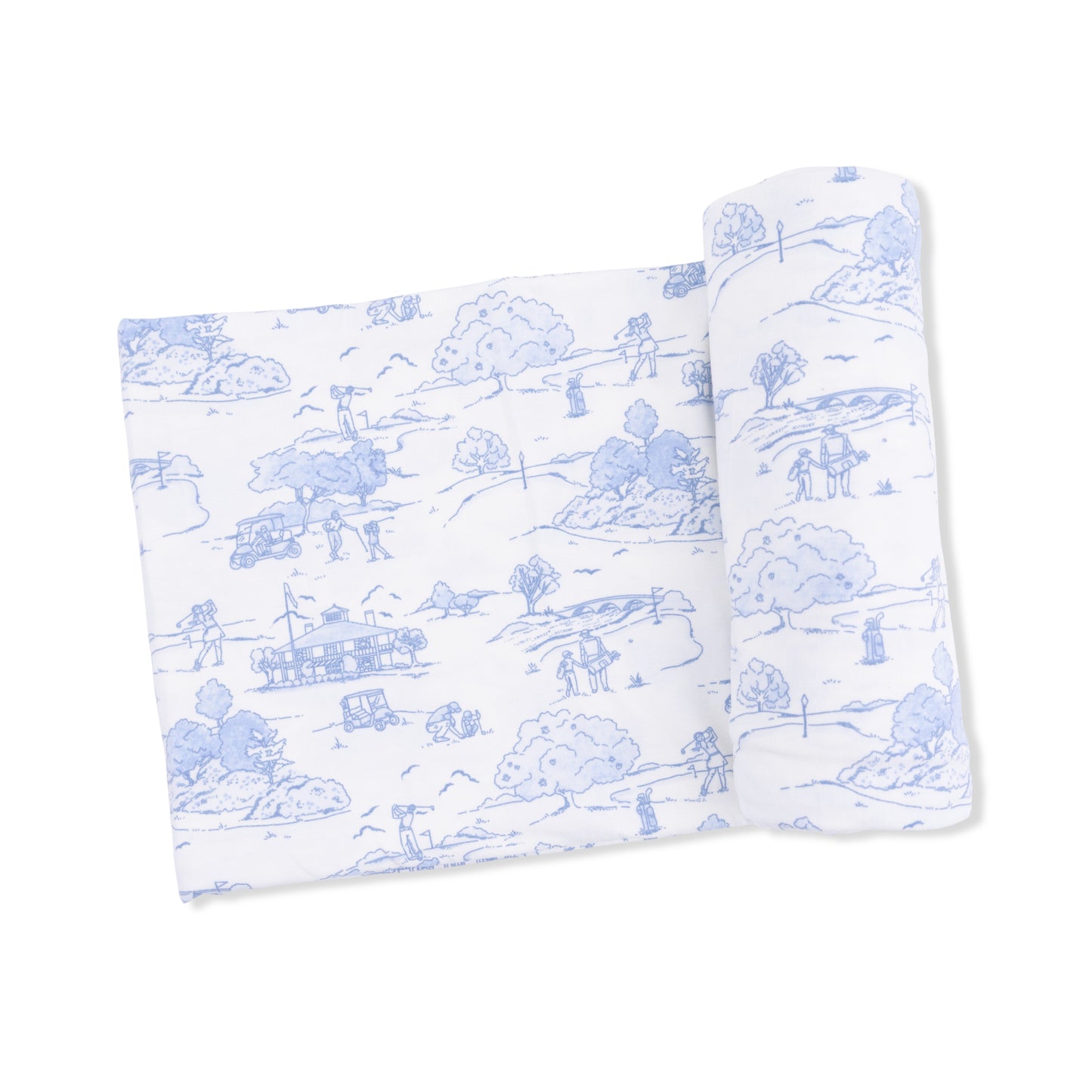 Golf Toile - Swaddle Blanket-Angel Dear