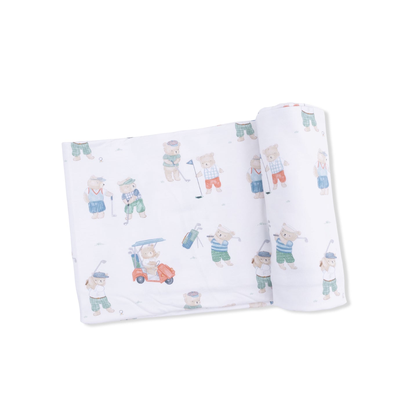 Golfing Teddy Bears - Swaddle Blanket-Angel Dear