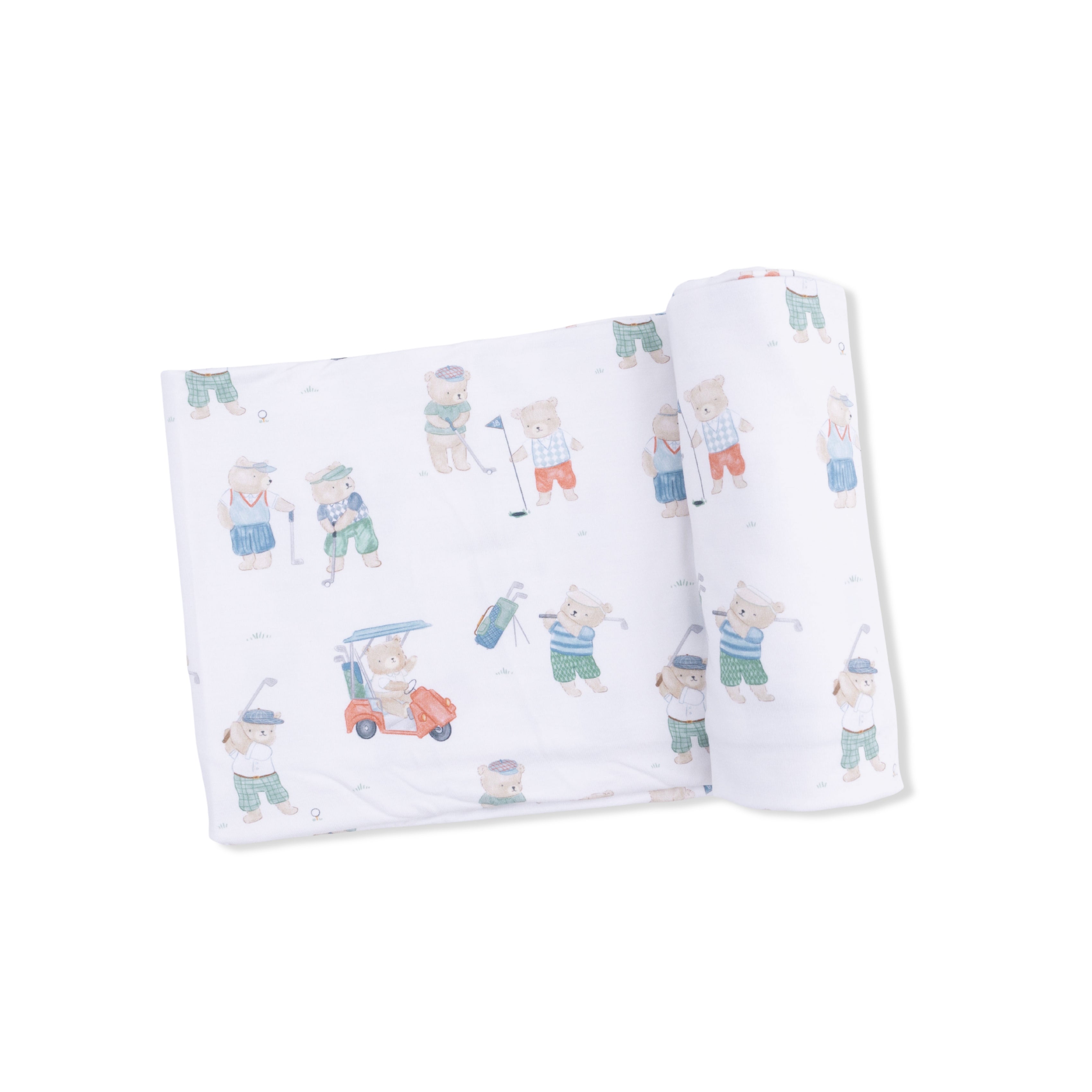 Golfing Teddy Bears - Swaddle Blanket-Angel Dear