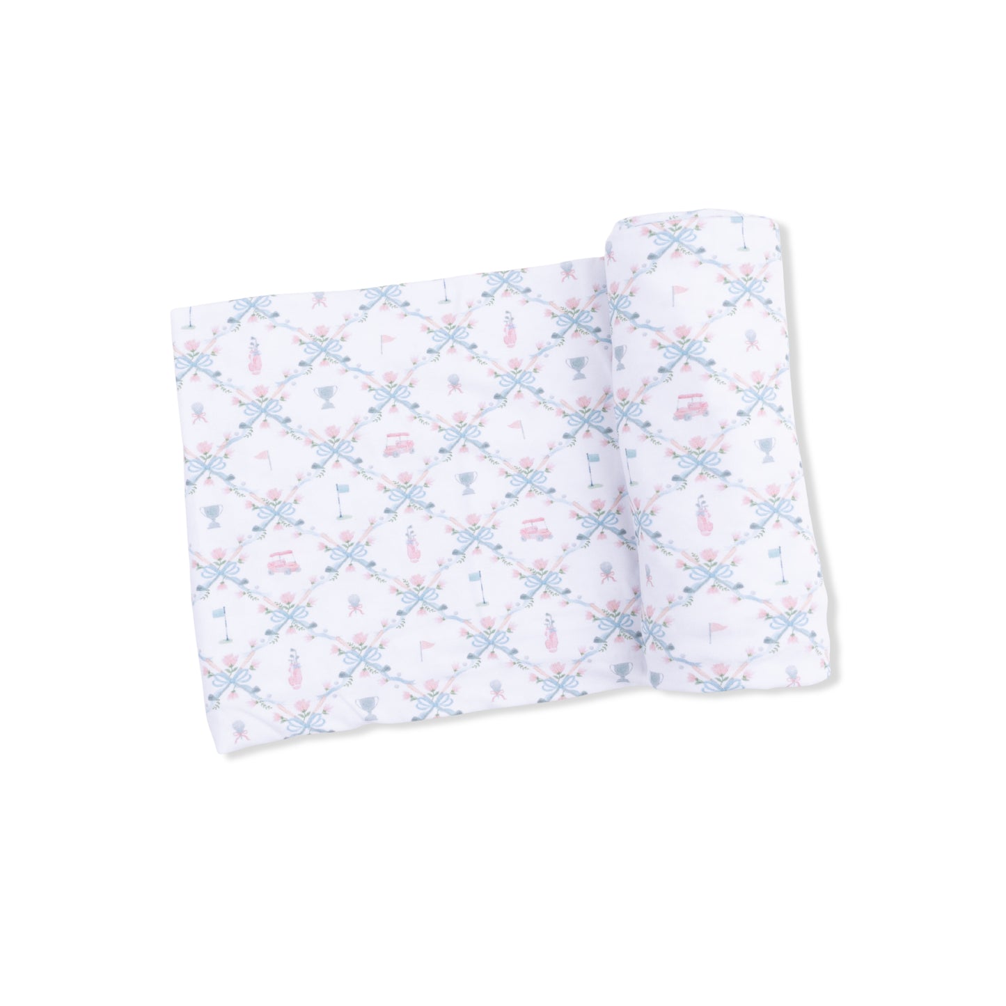 Golf Trellis Pink - Swaddle Blanket-Angel Dear