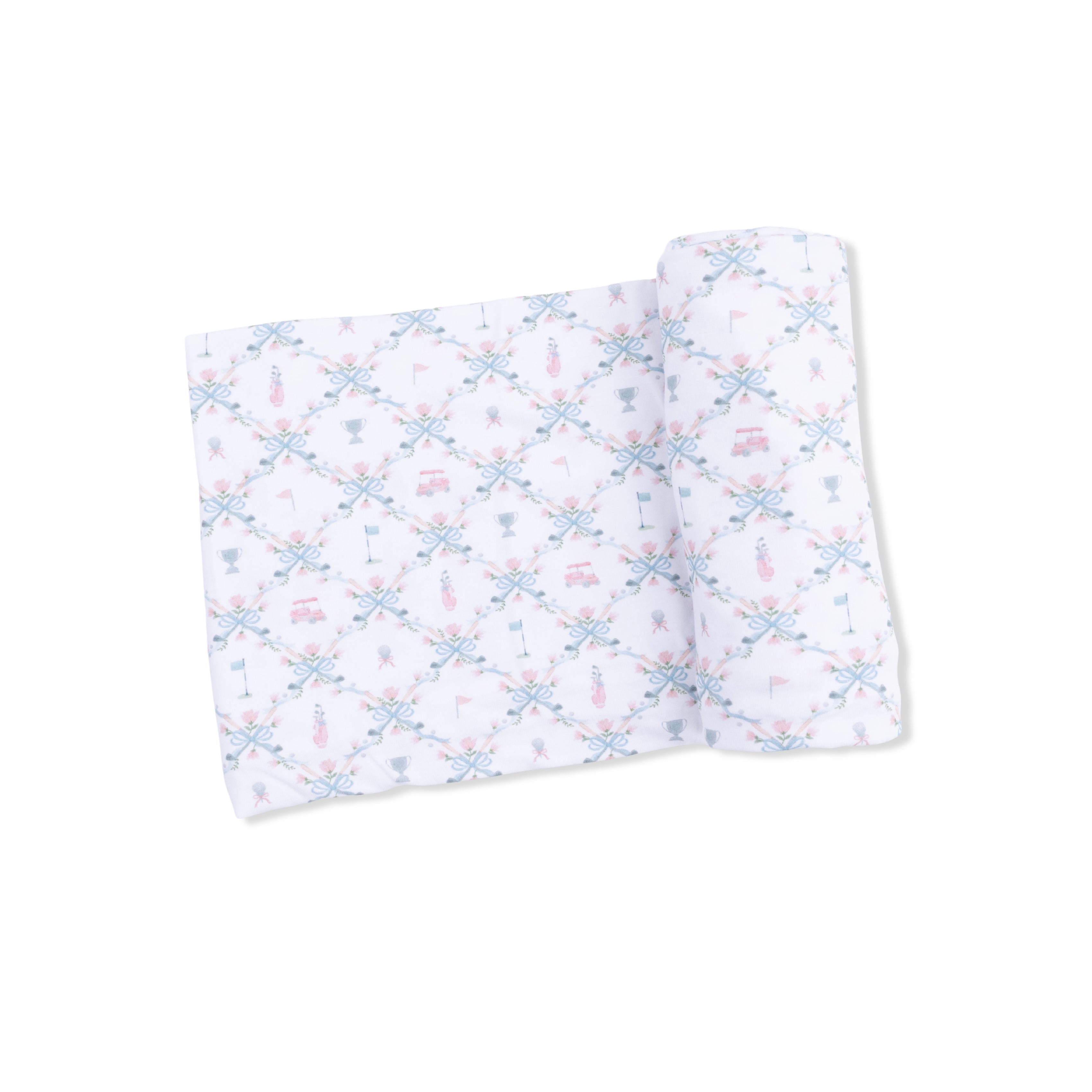Golf Trellis Pink - Swaddle Blanket-Angel Dear