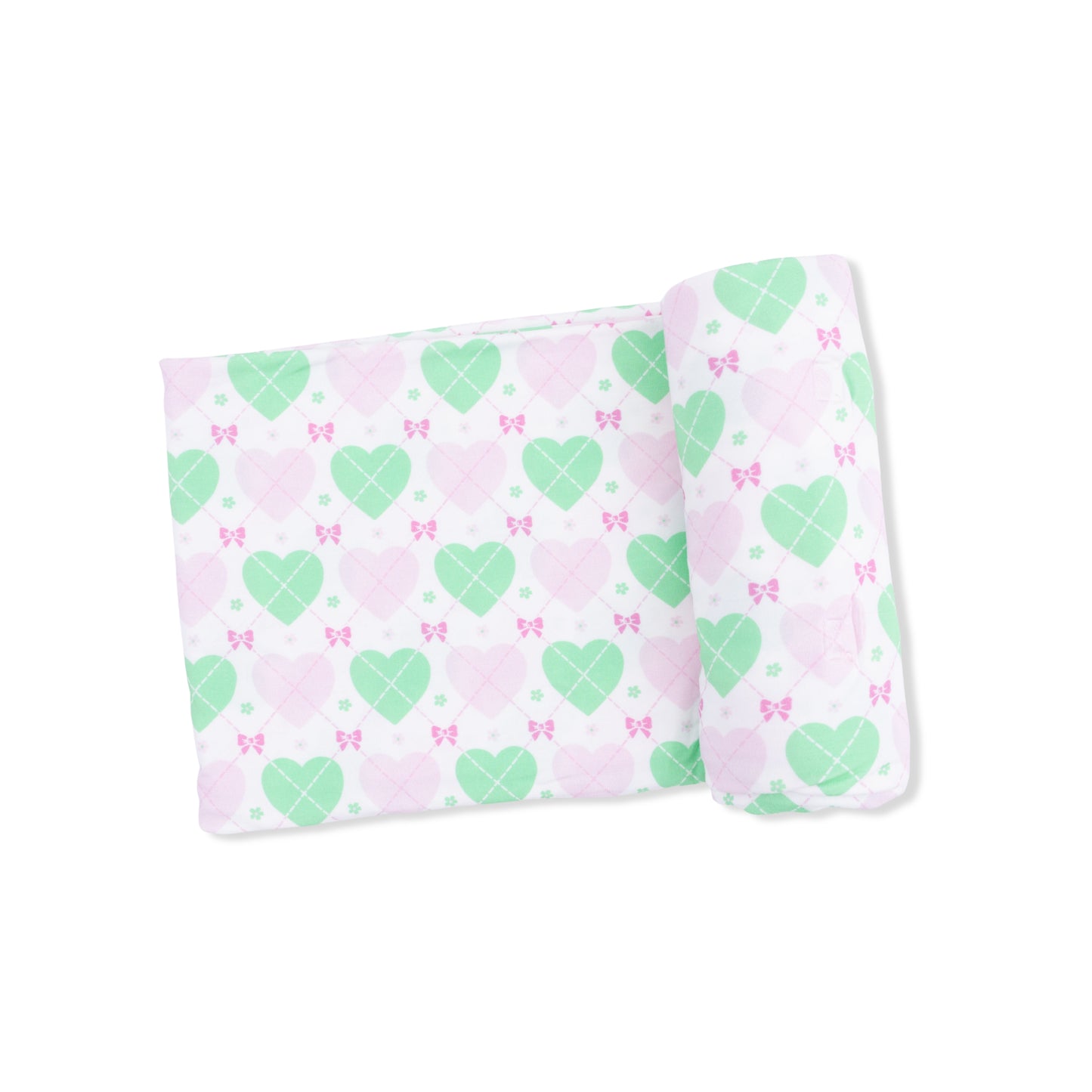 Heart Argyle - Swaddle Blanket-Angel Dear