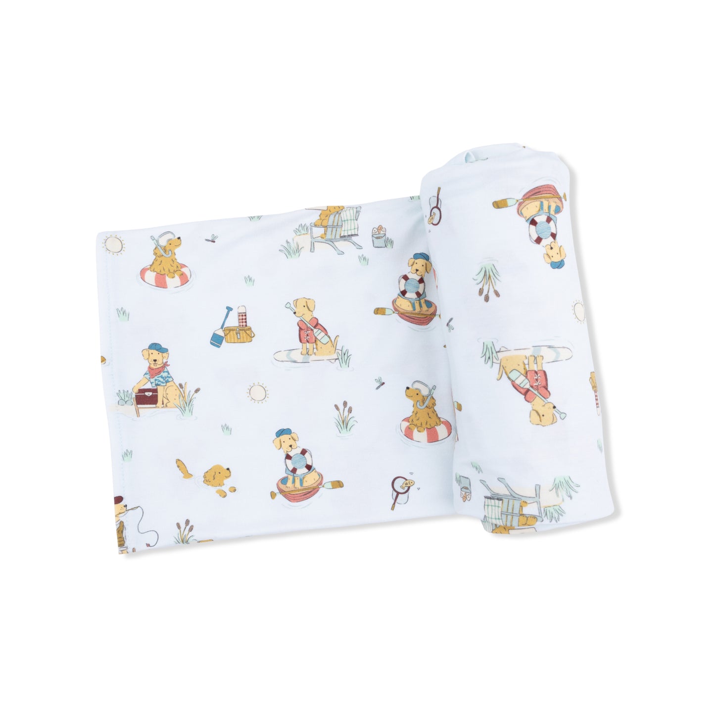 Lake Buddy Dogs - 2 Way Zipper Footie & Swaddle-Angel Dear