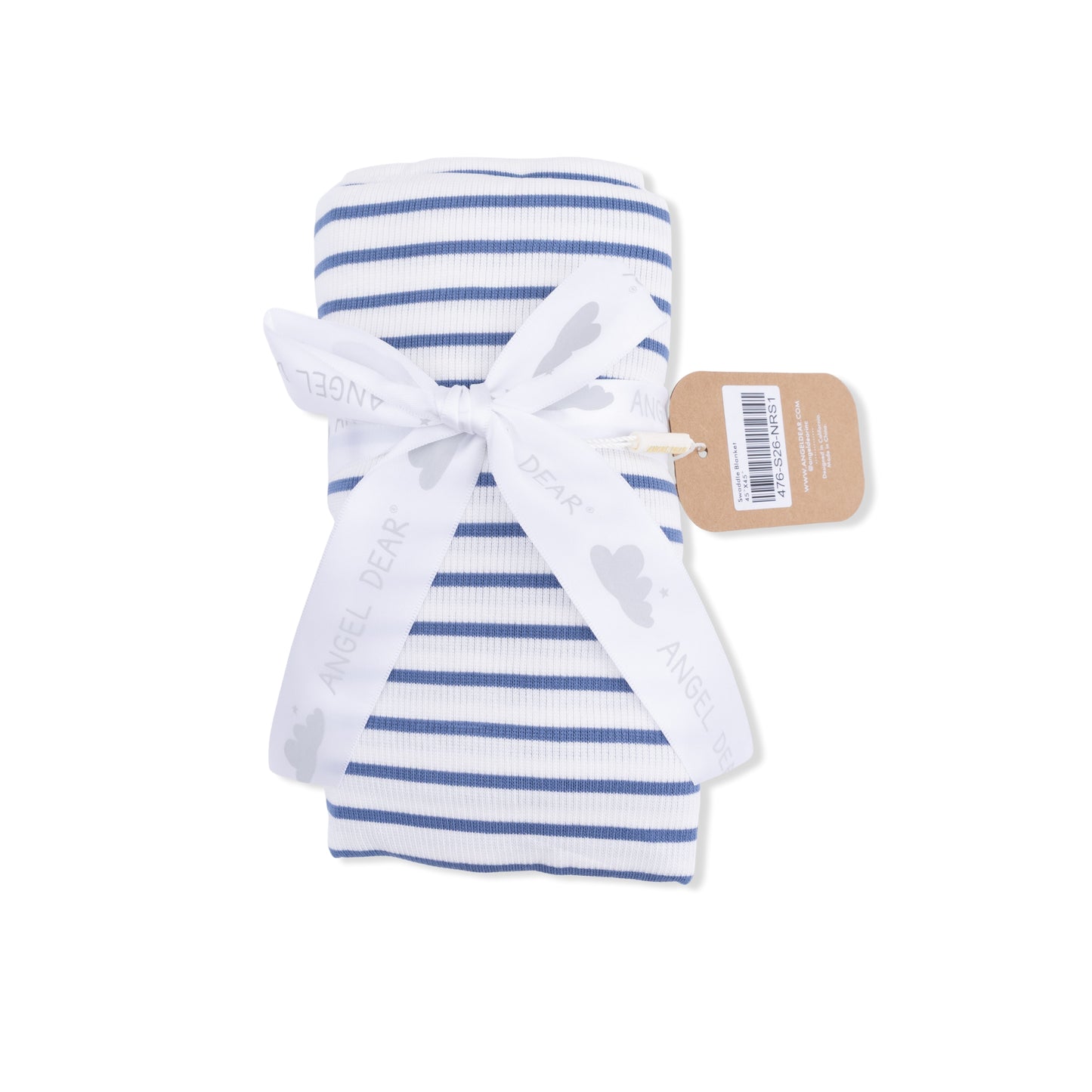 Navy Stripe - Swaddle Blanket-Angel Dear