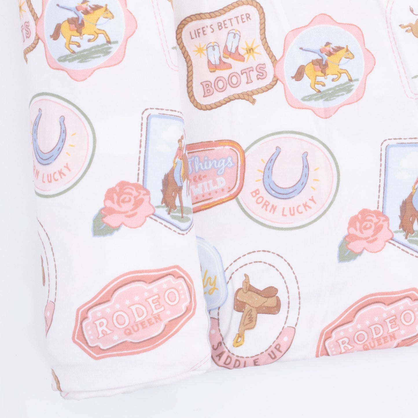 Rodeo Patches Pink - Swaddle Blanket