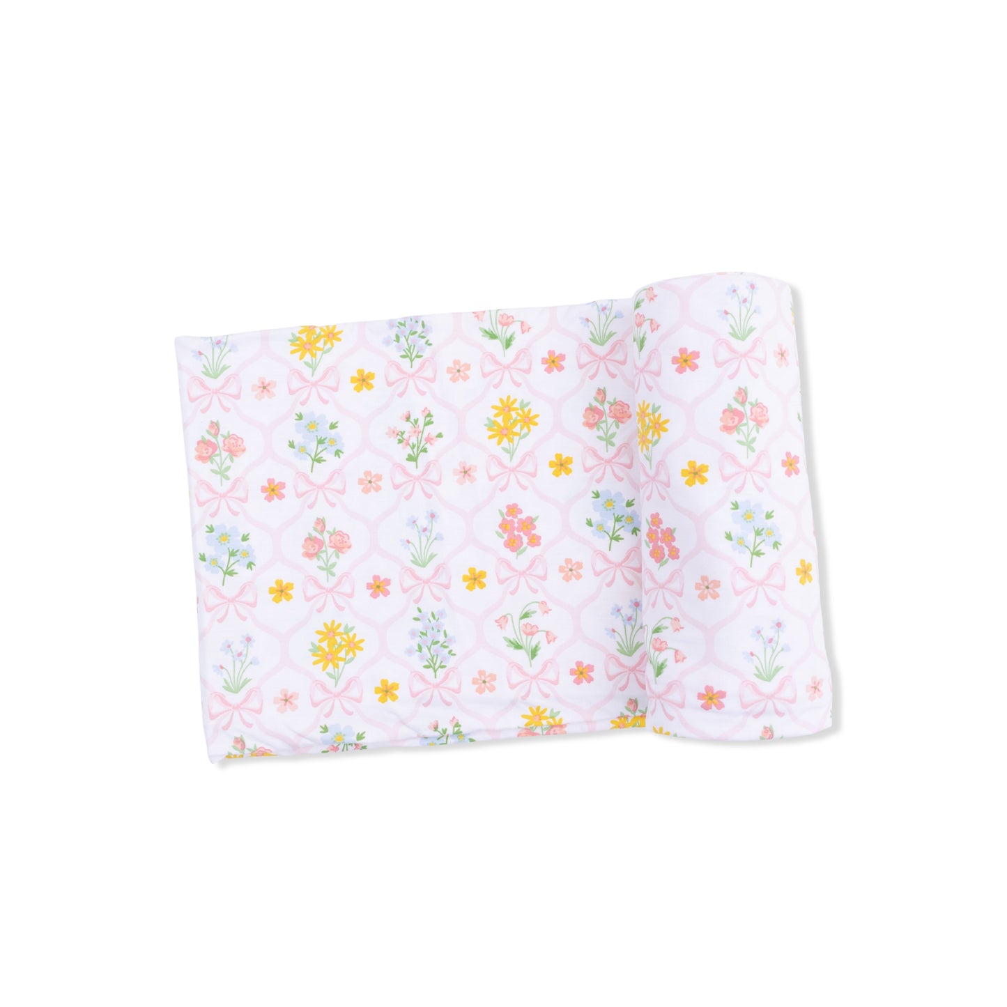 Spring Blooms Bow Trellis - Swaddle Blanket-Angel Dear