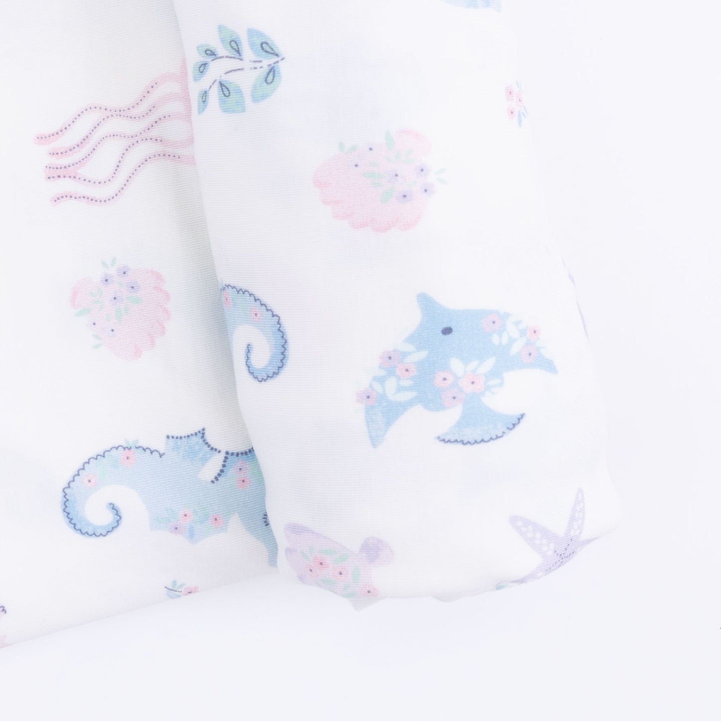 Floral Sea Creatures - Swaddle Blanket