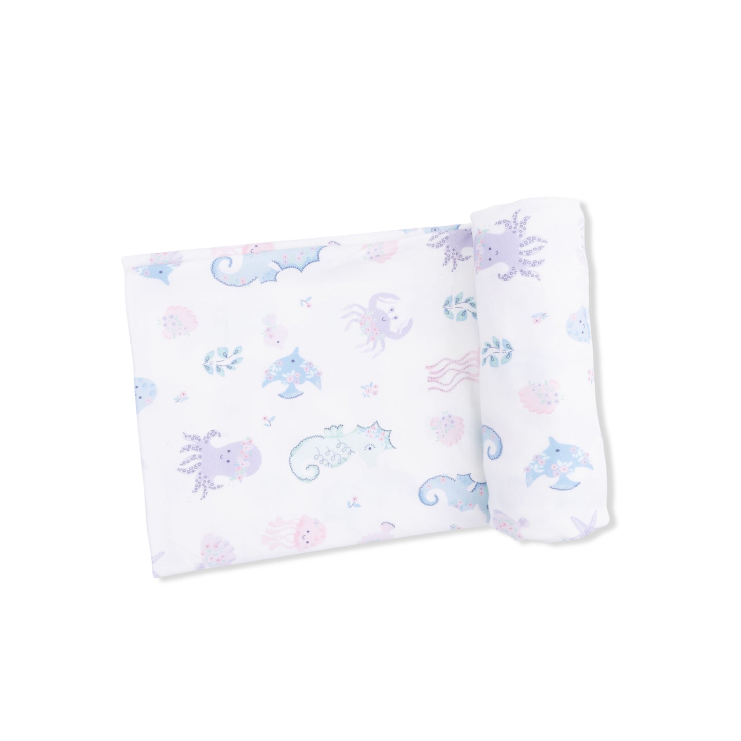 Floral Sea Creatures - Swaddle Blanket-Angel Dear