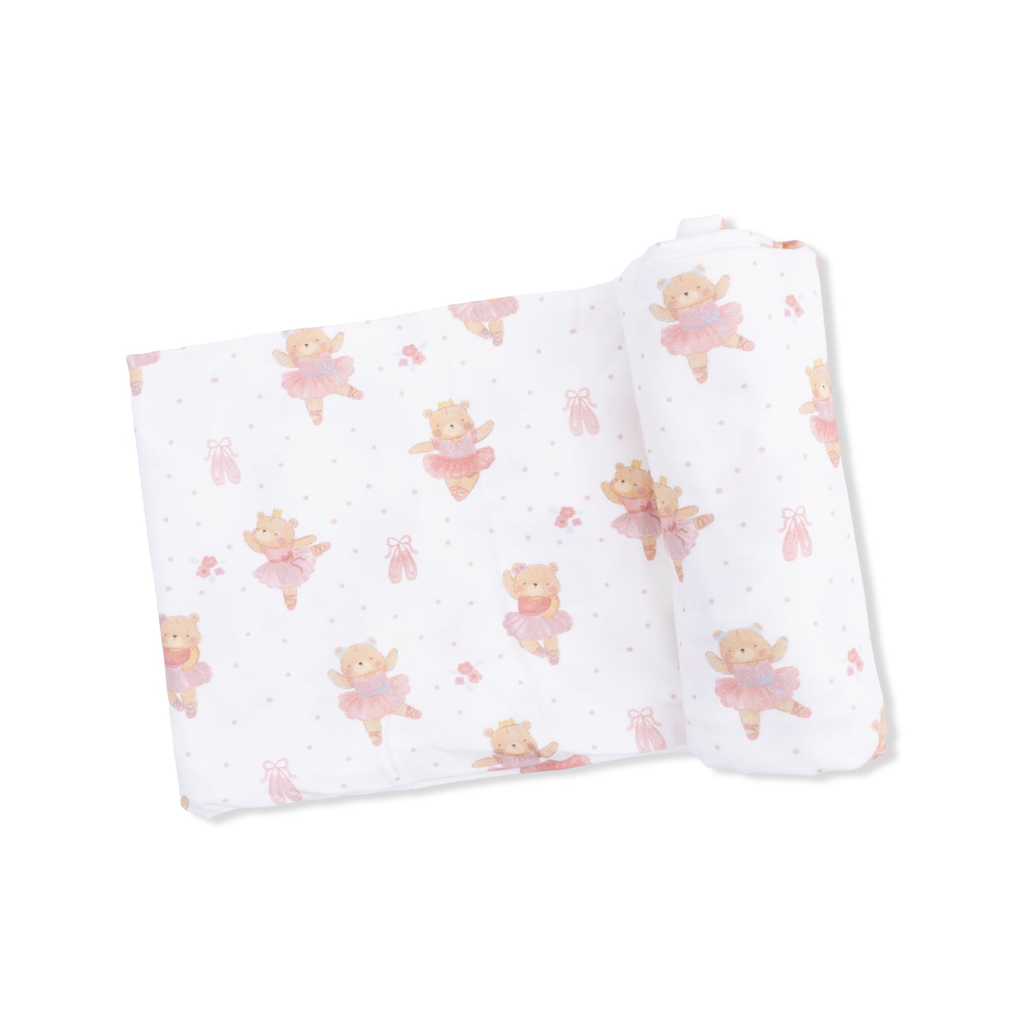 Teddy Bear Ballerina - Swaddle Blanket-Angel Dear