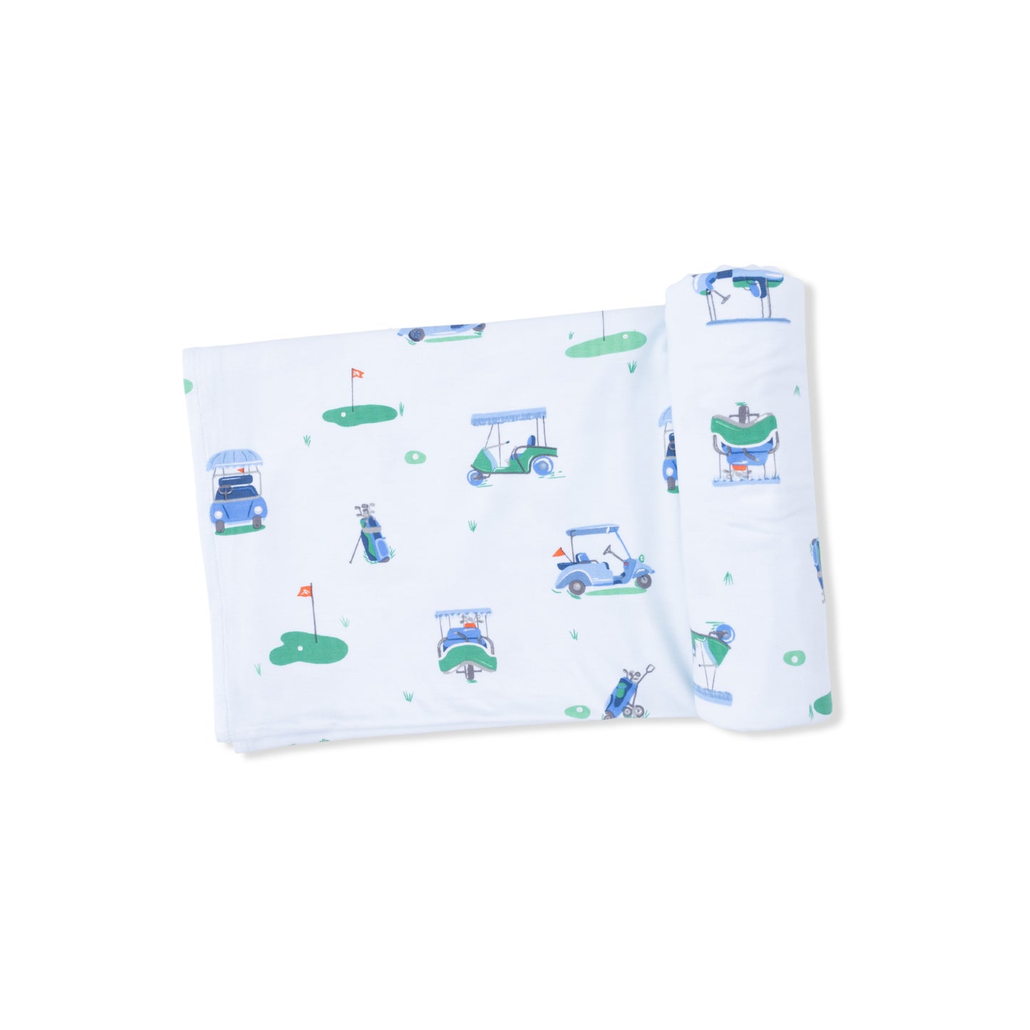 Vintage Golf Carts Blue - Swaddle Blanket-Angel Dear