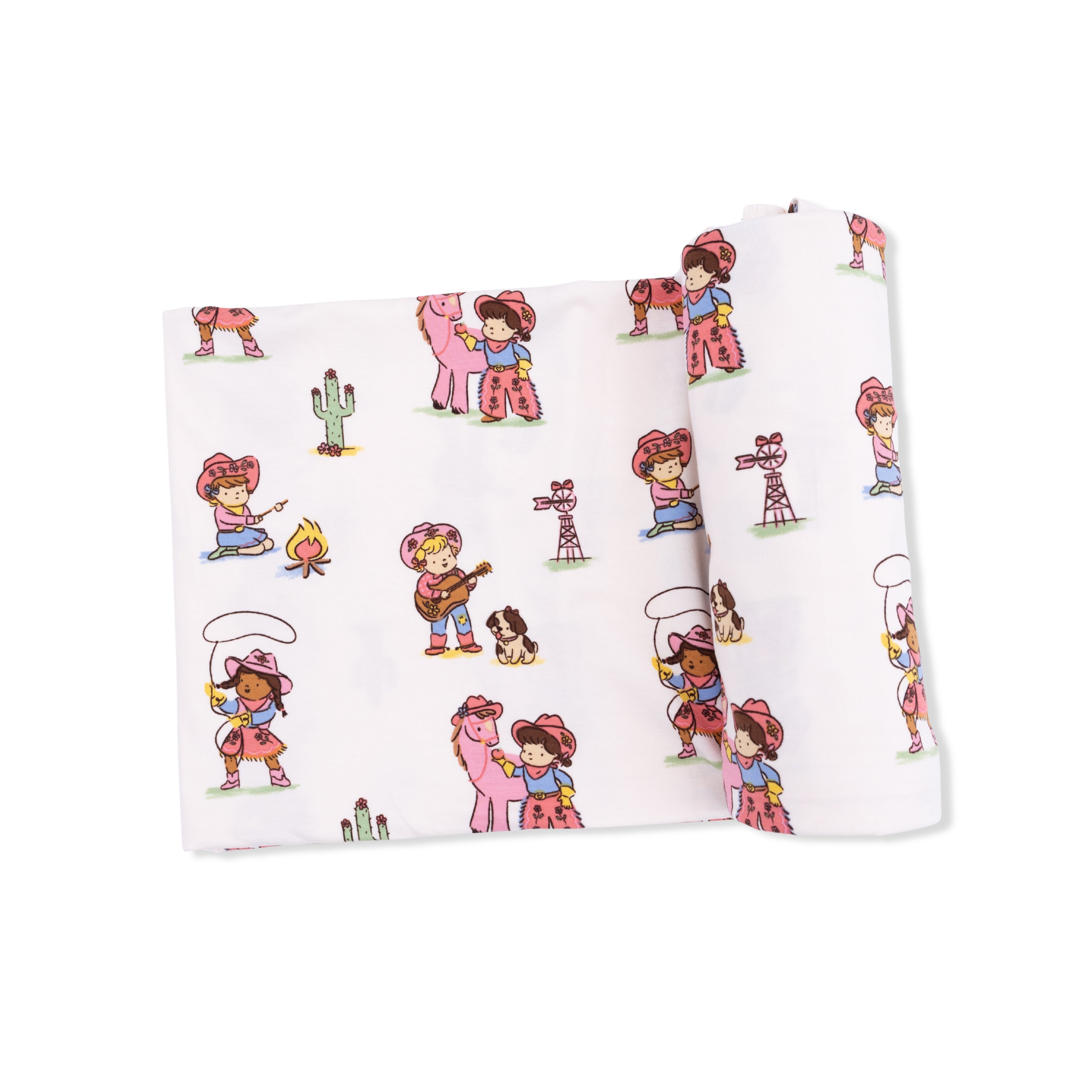 Vintage Cowgirls - Swaddle Blanket-Angel Dear