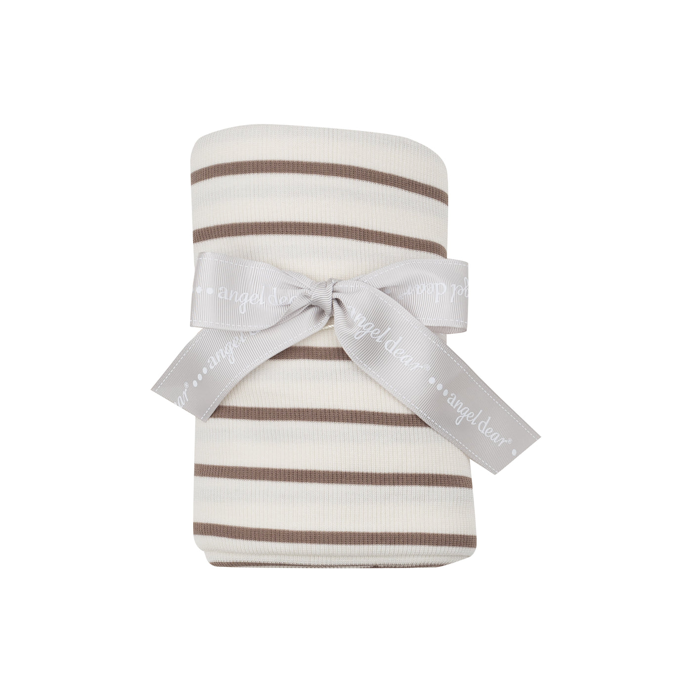 Swaddle Blanket - Brown Rib Stripe-Angel Dear