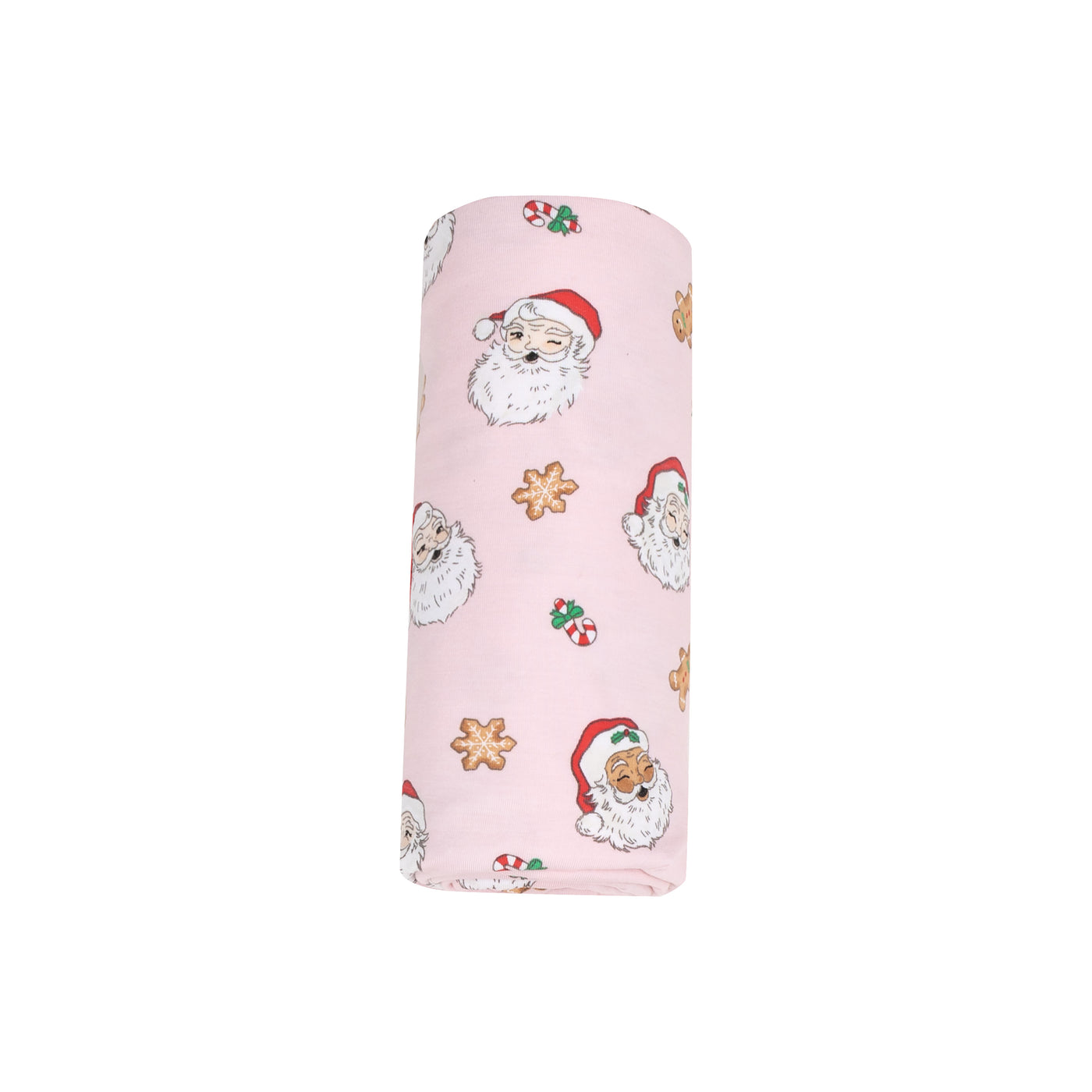 Swaddle Blanket - Vintage Santas Pink-Angel Dear