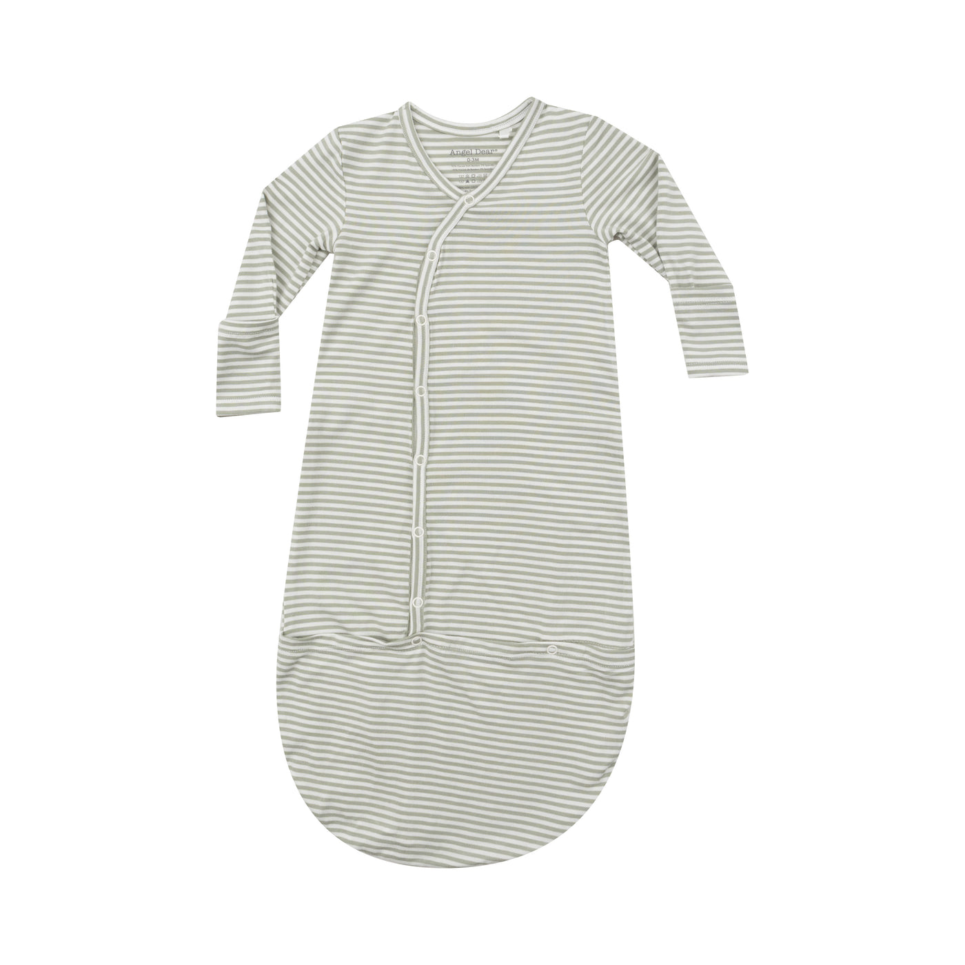 Bundle Gown - Desert Green Stripe-Angel Dear