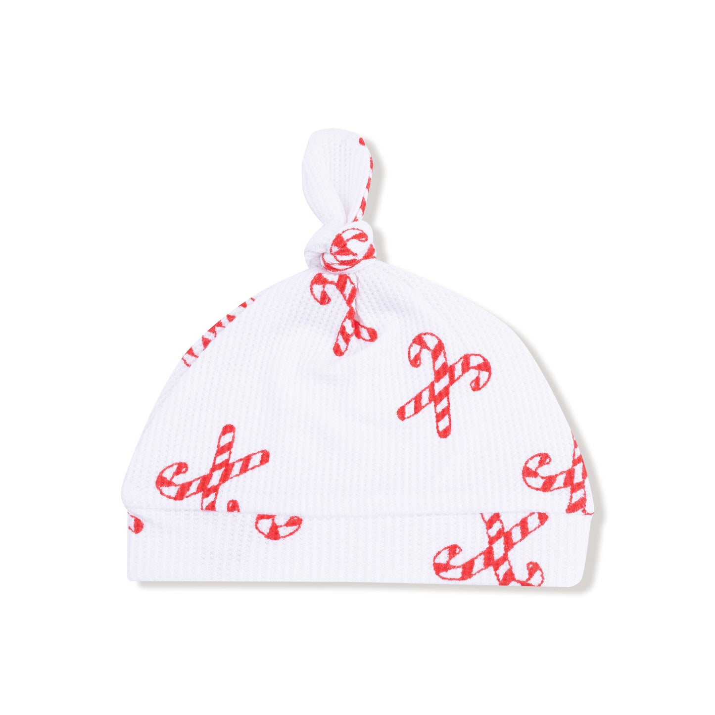 Knotted Hat in our  Candy Canes print from Angel Dear