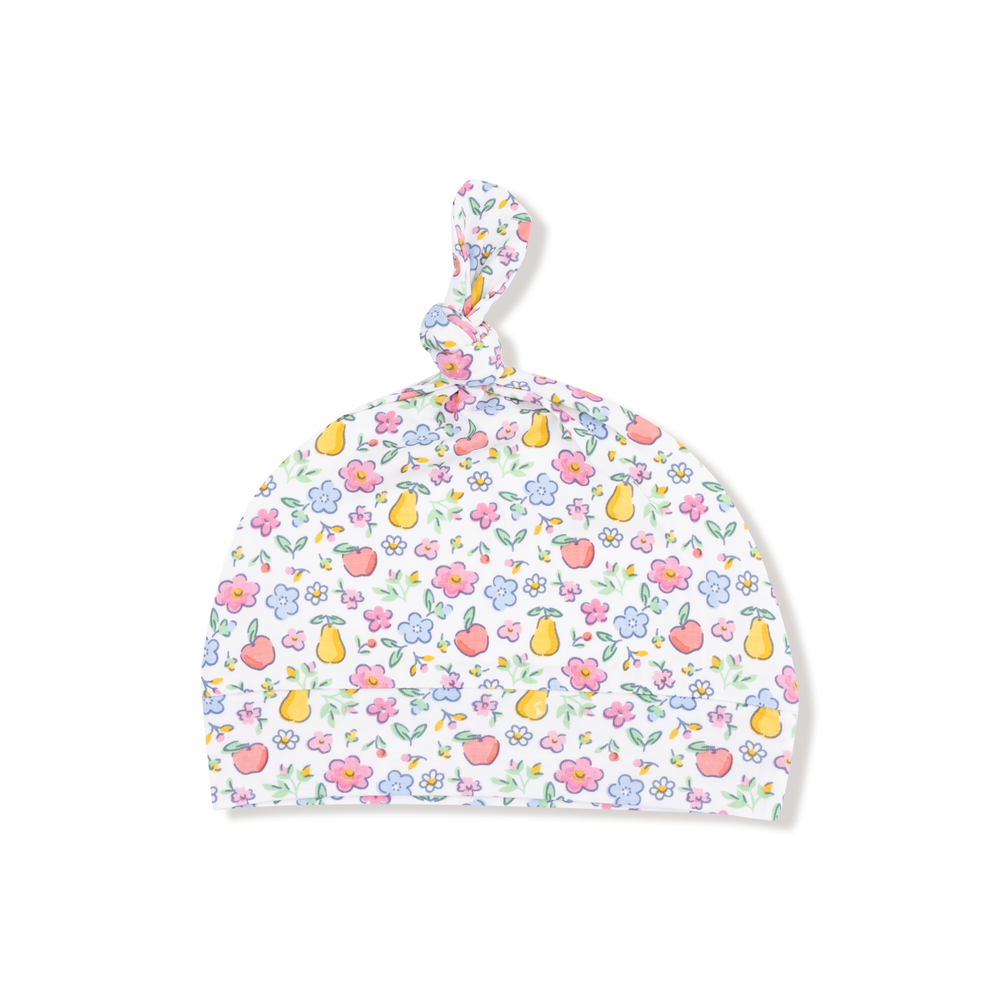 Knotted Hat in our  Fall Fruit Floral print from Angel Dear