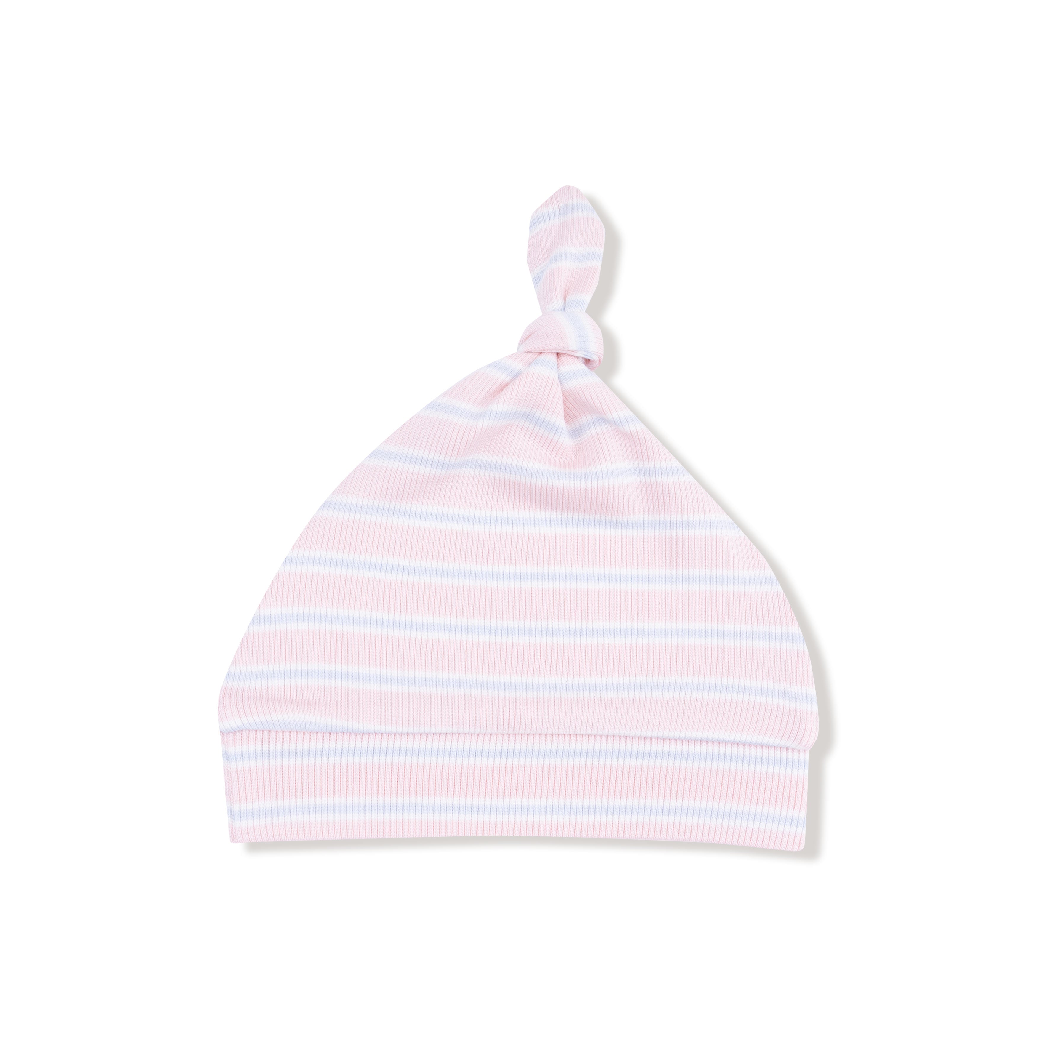 Knotted Hat in our Multi Stripe - Pink print from Angel Dear