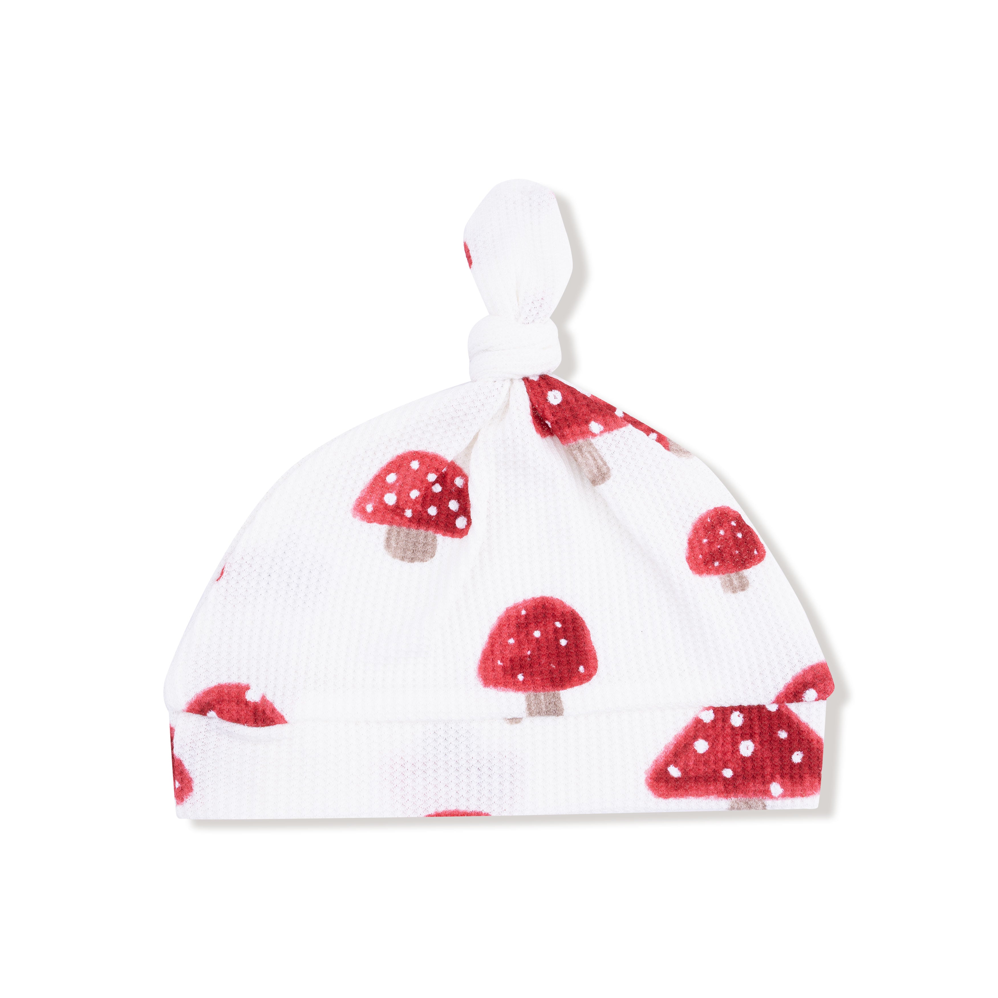 Knotted Hat in our  Painterly Mushrooms print from Angel Dear