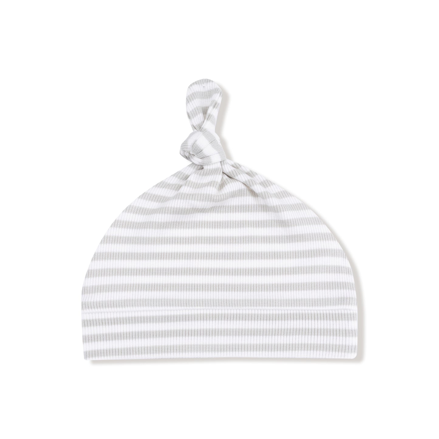 Knotted Hat in our Stripe - Mineral- Grey/White print from Angel Dear