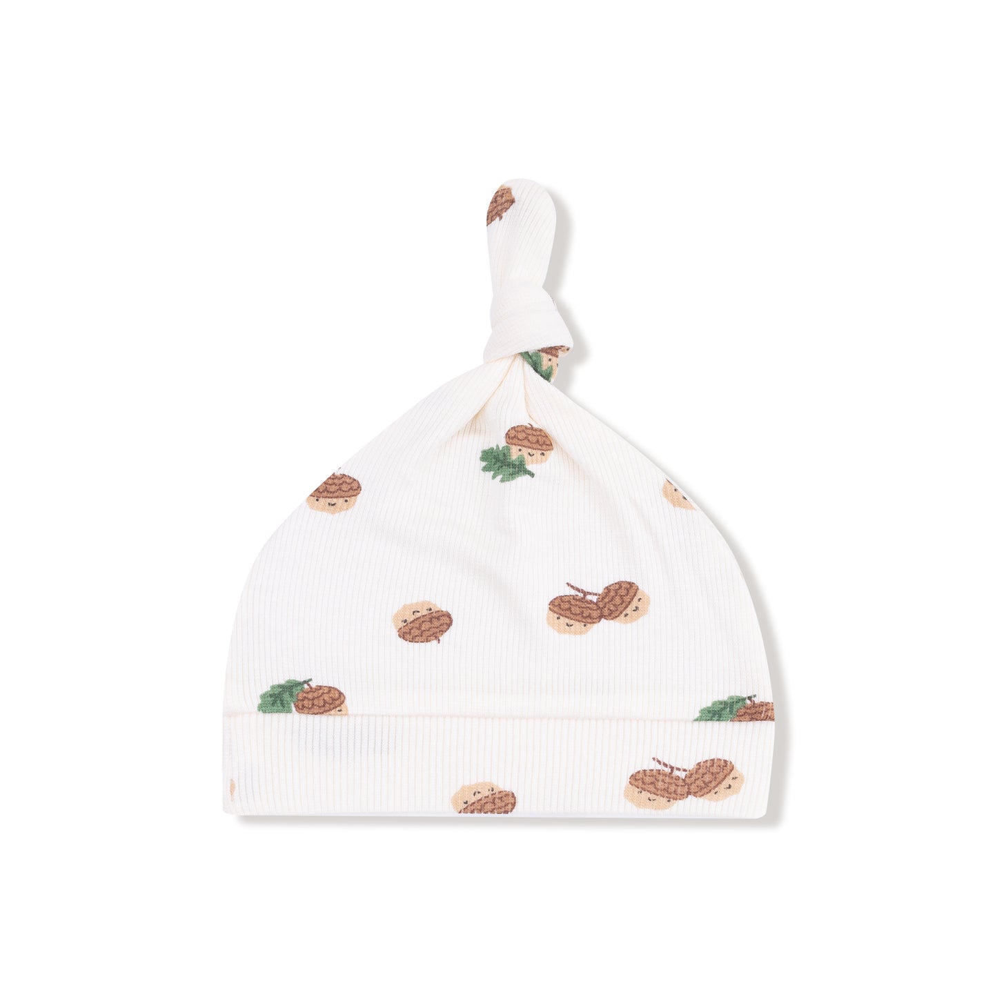 Knotted Hat in our  Tiny Acorns print from Angel Dear