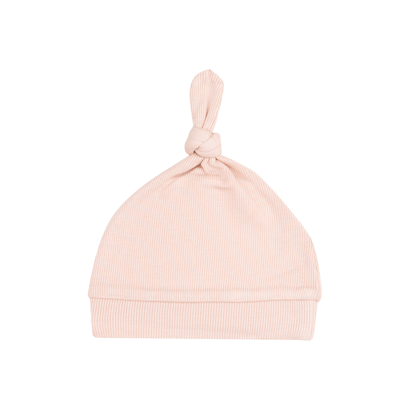 Knotted Hat - Solid Rose Smoke Ribbed