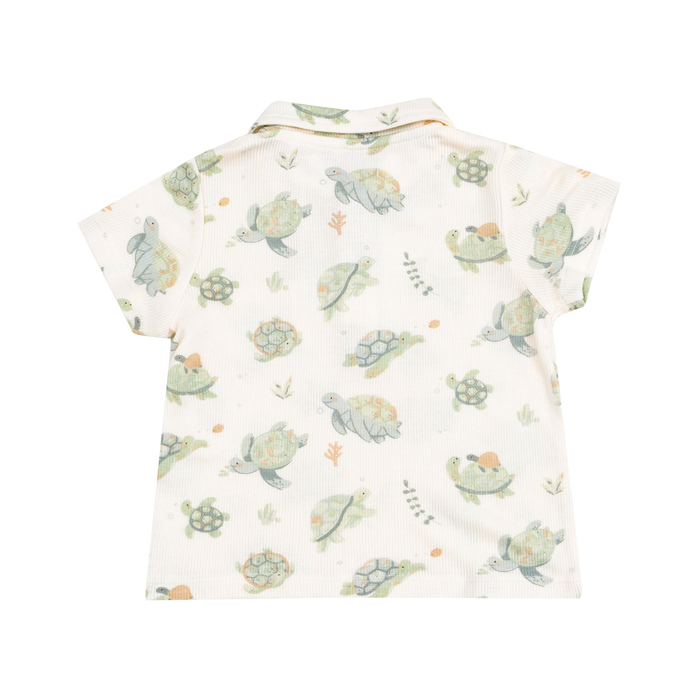 Polo Shirt and Muslin Short - Sea Turtles