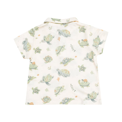 Polo Shirt and Muslin Short - Sea Turtles