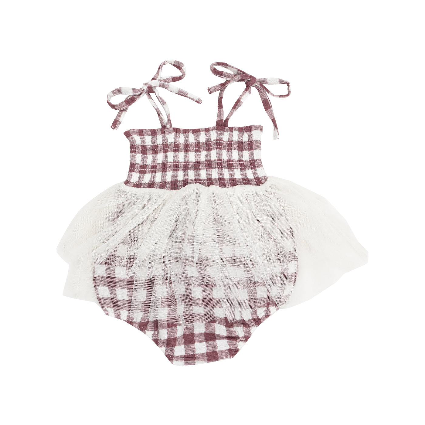 Tutu Bubble - Gingham Plum-Angel Dear