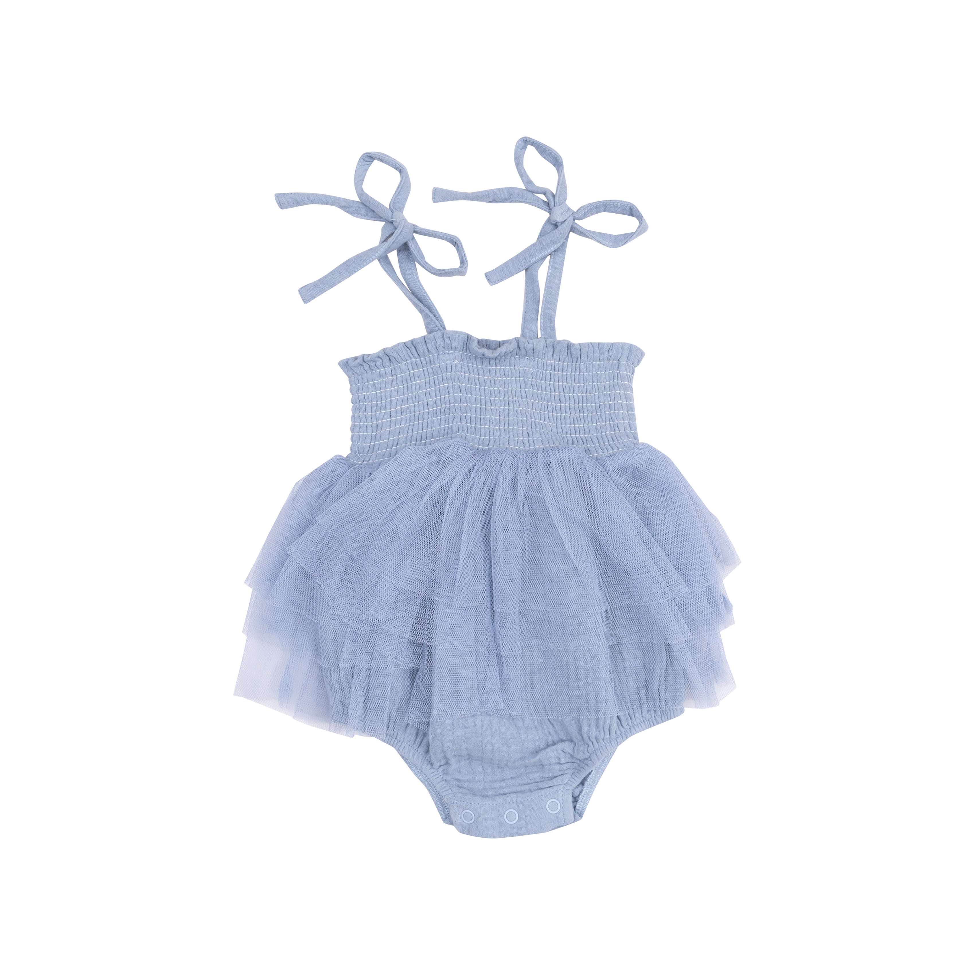 Tutu Bubble - Solid Muslin Dusty Blue-Angel Dear
