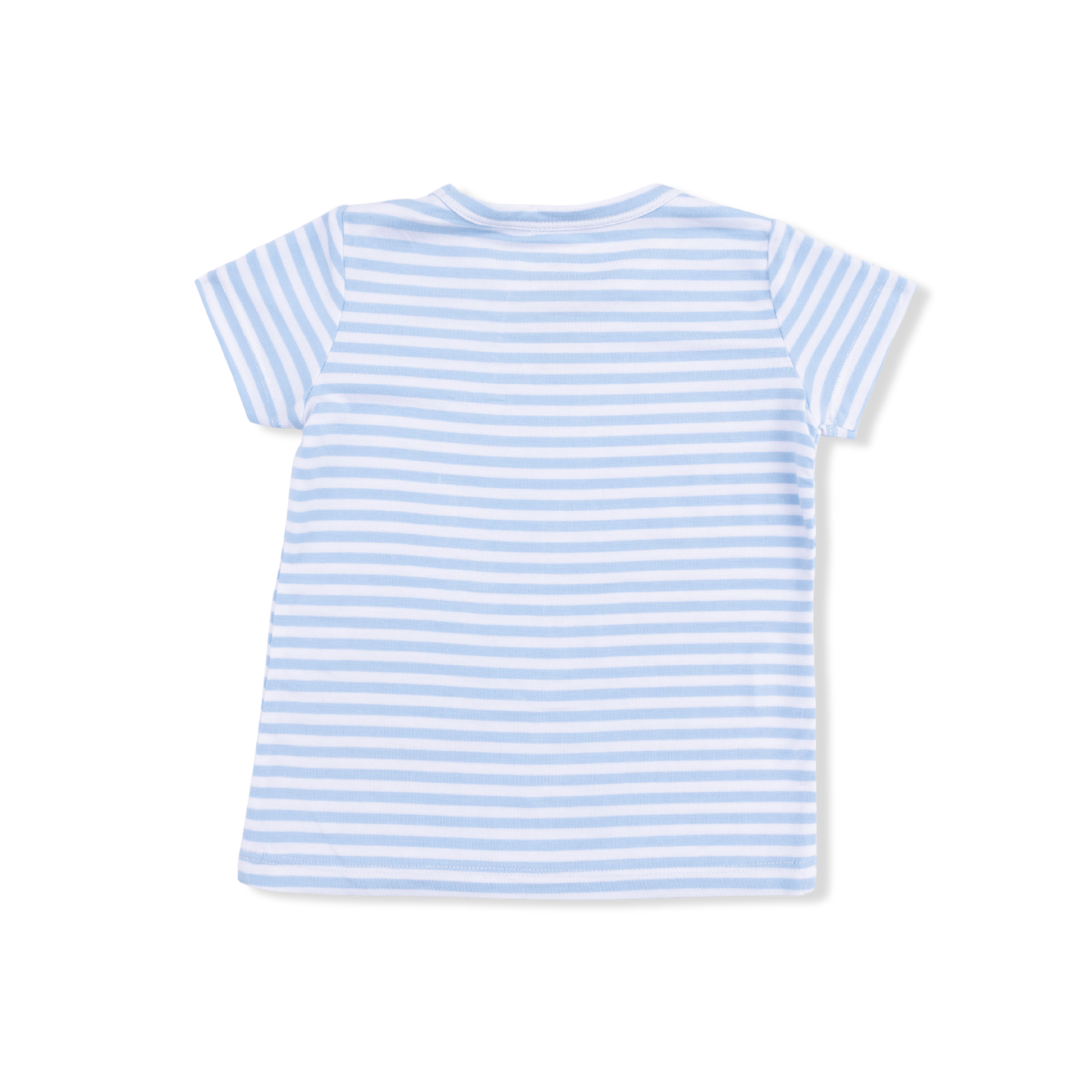 Bubbly Sailboat Stripe - Crew Neck Tee with Cargo Short-Angel Dear