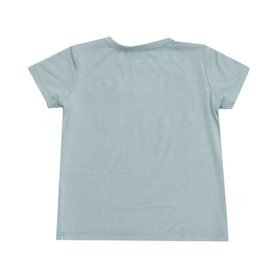 S/S Crew Neck Tee + Pocket - Gray Mist