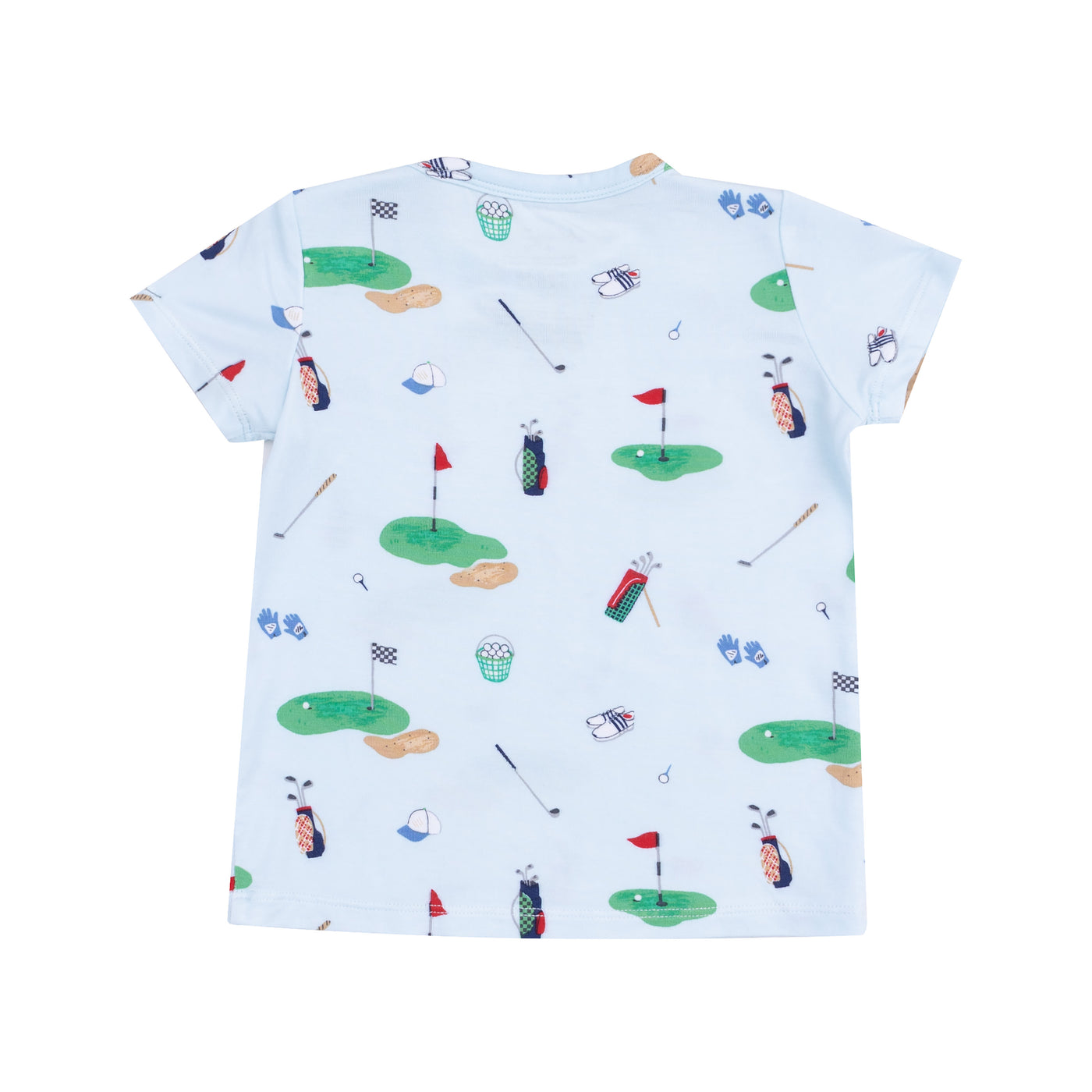 Crew Neck Tee and Short - Golf Things Blue-Angel Dear