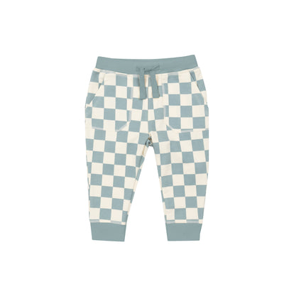 Hoodie And Jogger - Checkerboard Gray Mist-Angel Dear