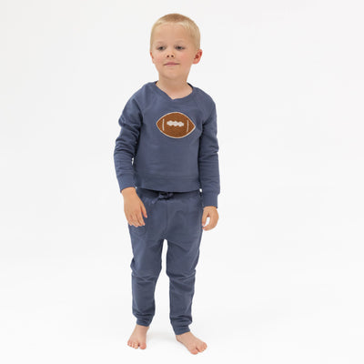 Raglan Sweatshirt & Jogger Set - Footballs + French Terry by Angel Dear