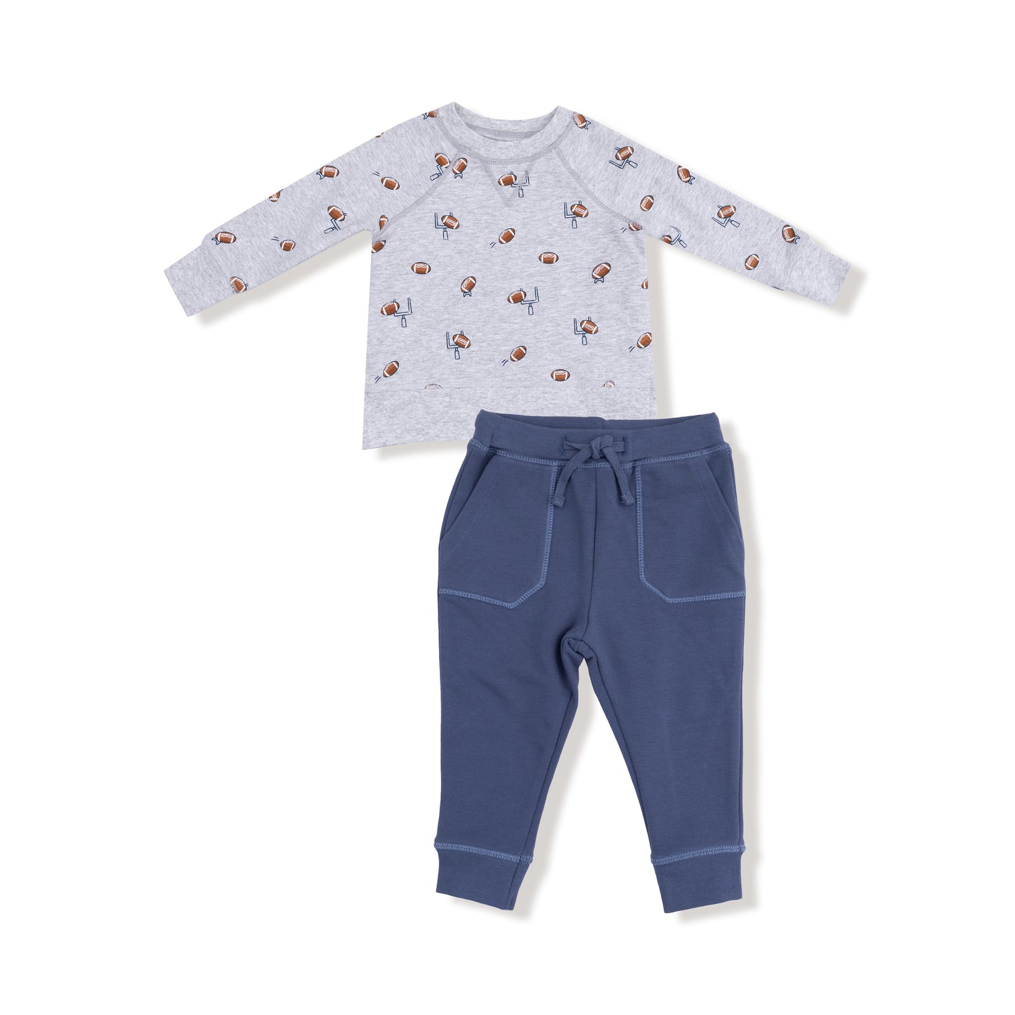 Raglan Sweatshirt and Jogger Set in our  Football Field Goal print from Angel Dear