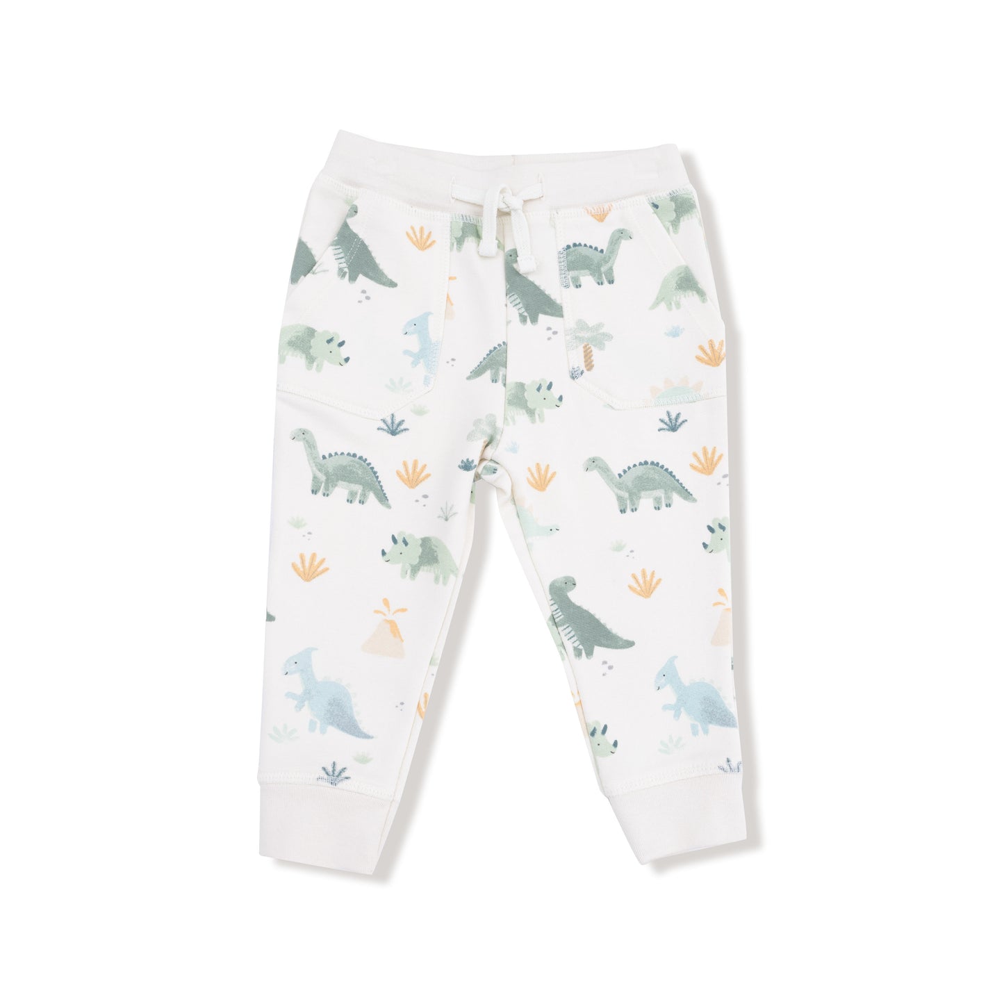 Raglan Sweatshirt + Jogger Set in our  Soft Dinos - Green print from Angel Dear