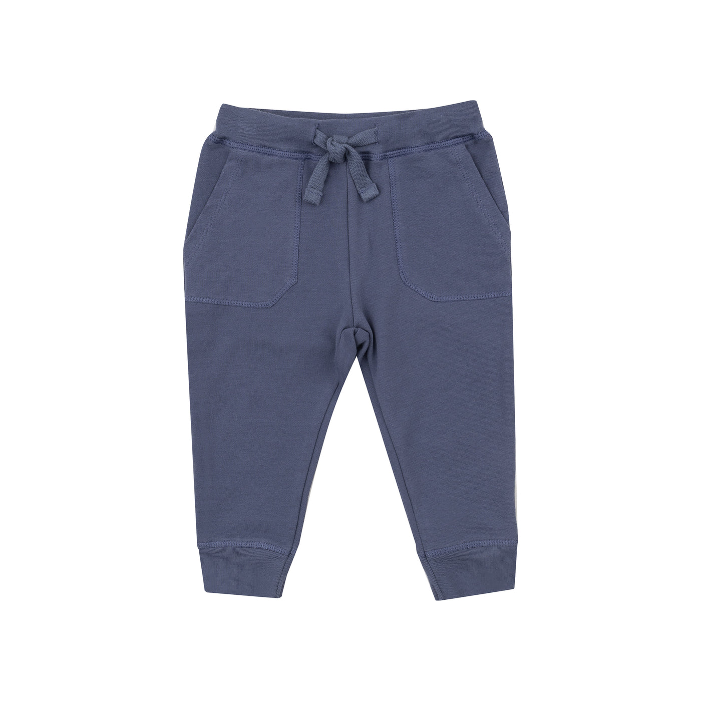 French Terry Jogger - Footballs Inky Blue by Angel Dear