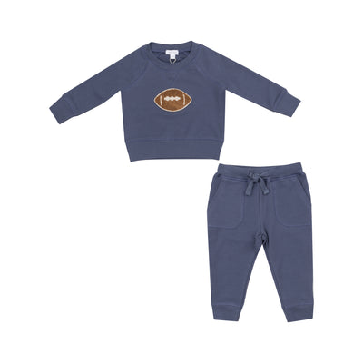 Raglan Sweatshirt & Jogger Set - Footballs + French Terry by Angel Dear