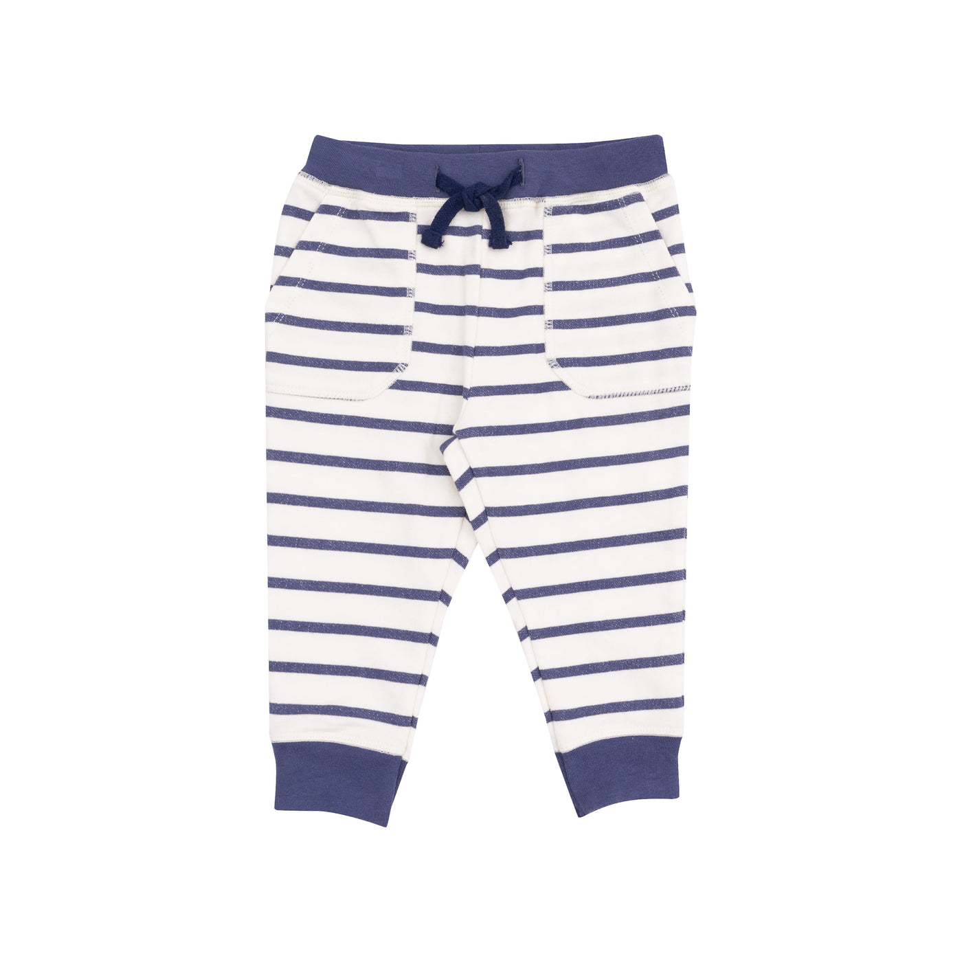 French Terry Raglan Sweatshirt and Jogger Set - Navy Stripe